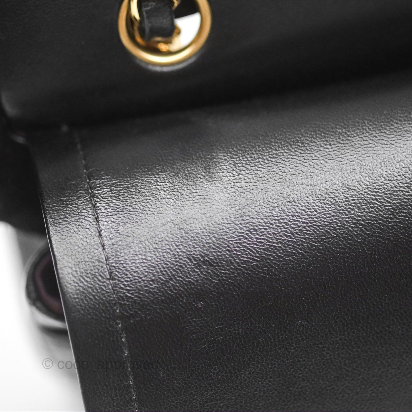 Chanel Classic M/L Medium Flap Quilted Black Lambskin Gold Hardware