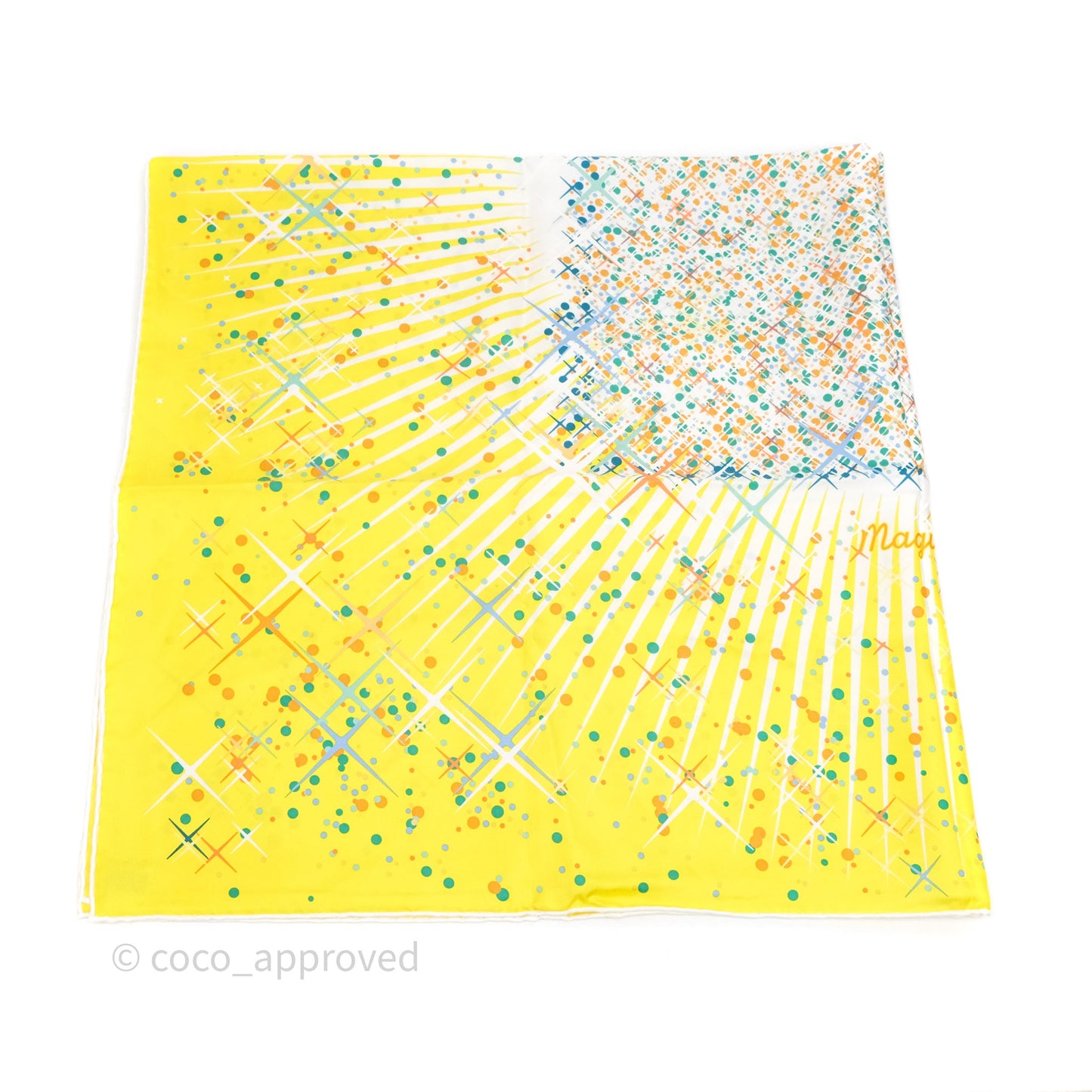 Hermes Magic Kelly Scarf Yellow 90