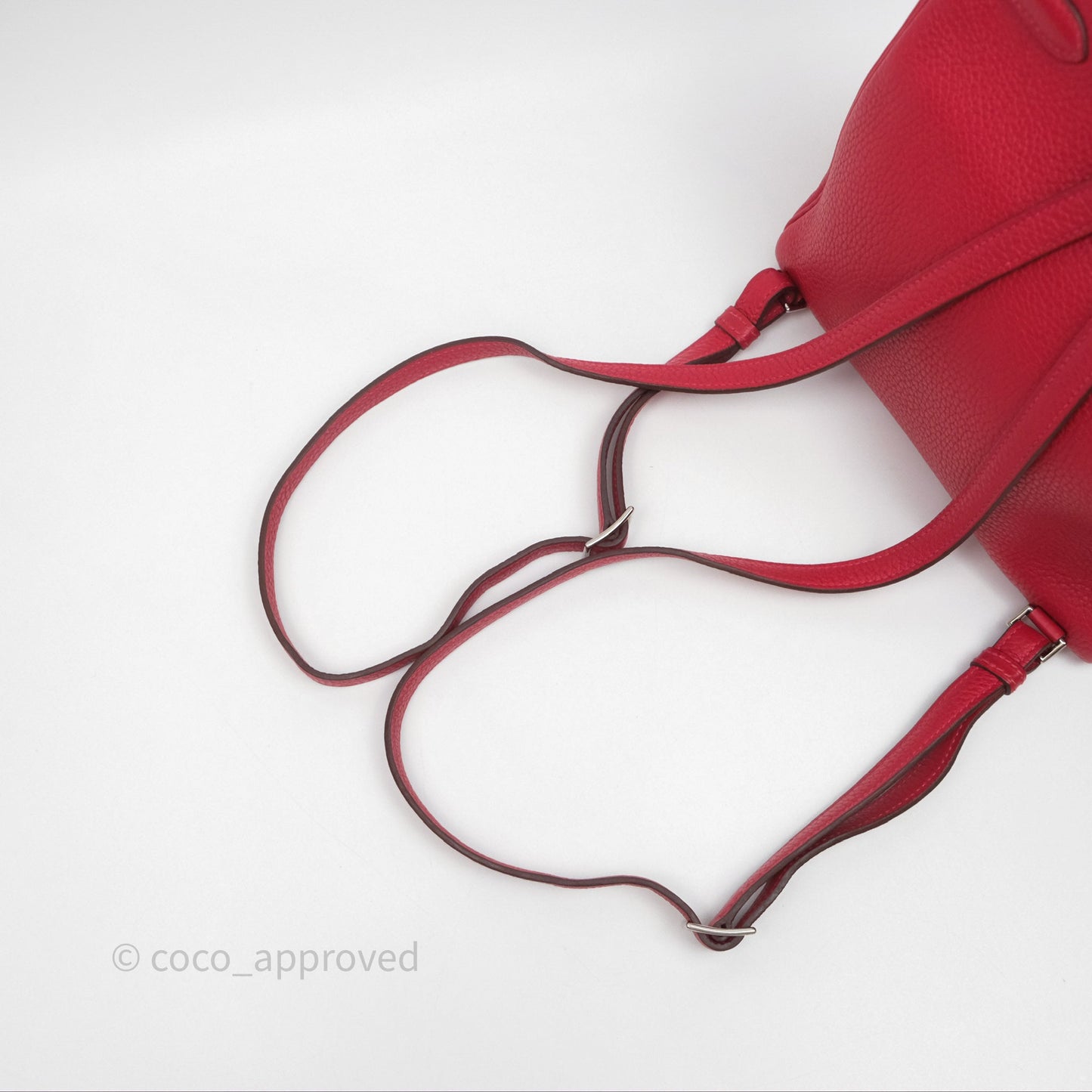 Hermès Kelly Ado Backpack Red Rouge Clemence Palladium Hardware