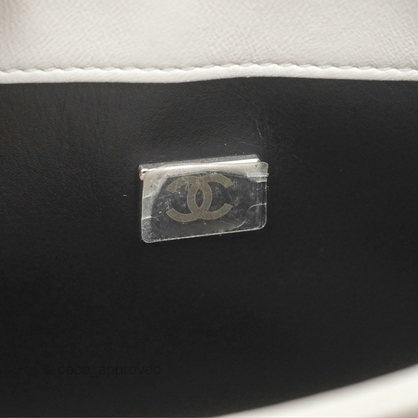 Chanel Trendy CC Small White Lambskin Black Hardware