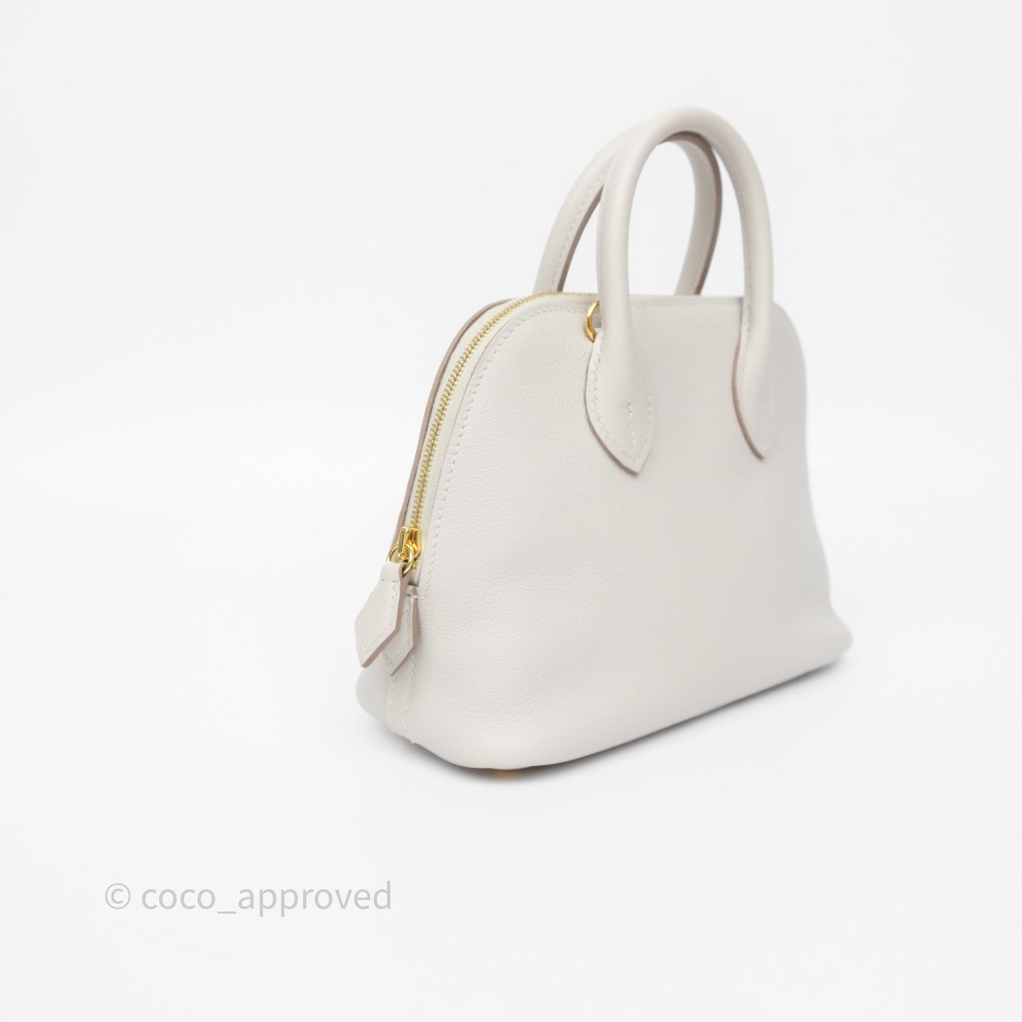 Hermès Bolide Mini 1923 Gris Perle 80 Evercolor Gold Hardware