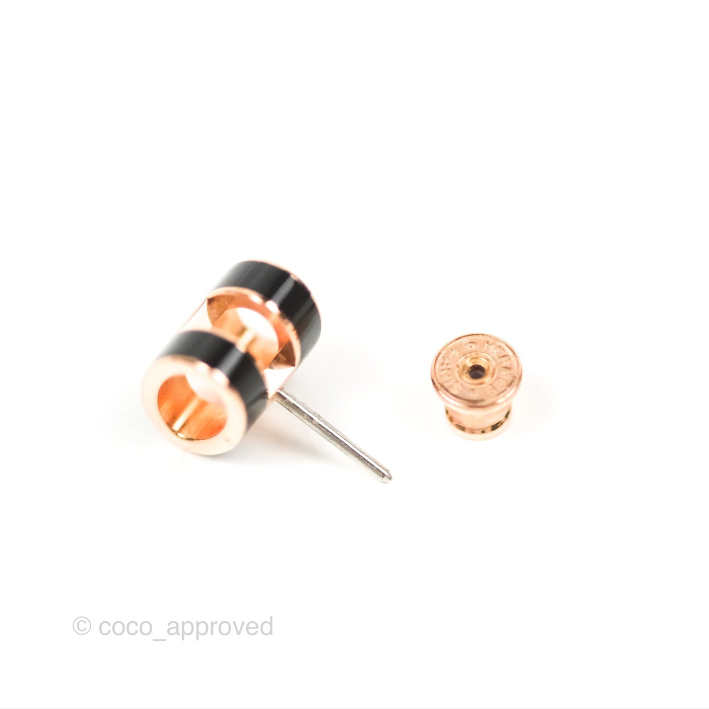 Hermès Pop H Earrings Black Rose Gold Hardware