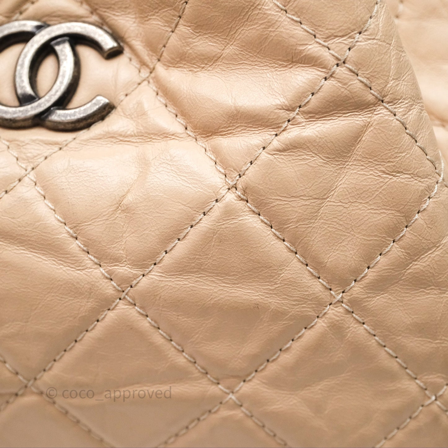 Chanel Quilted Small Gabrielle Backpack Black/Beige Aged Calfskin