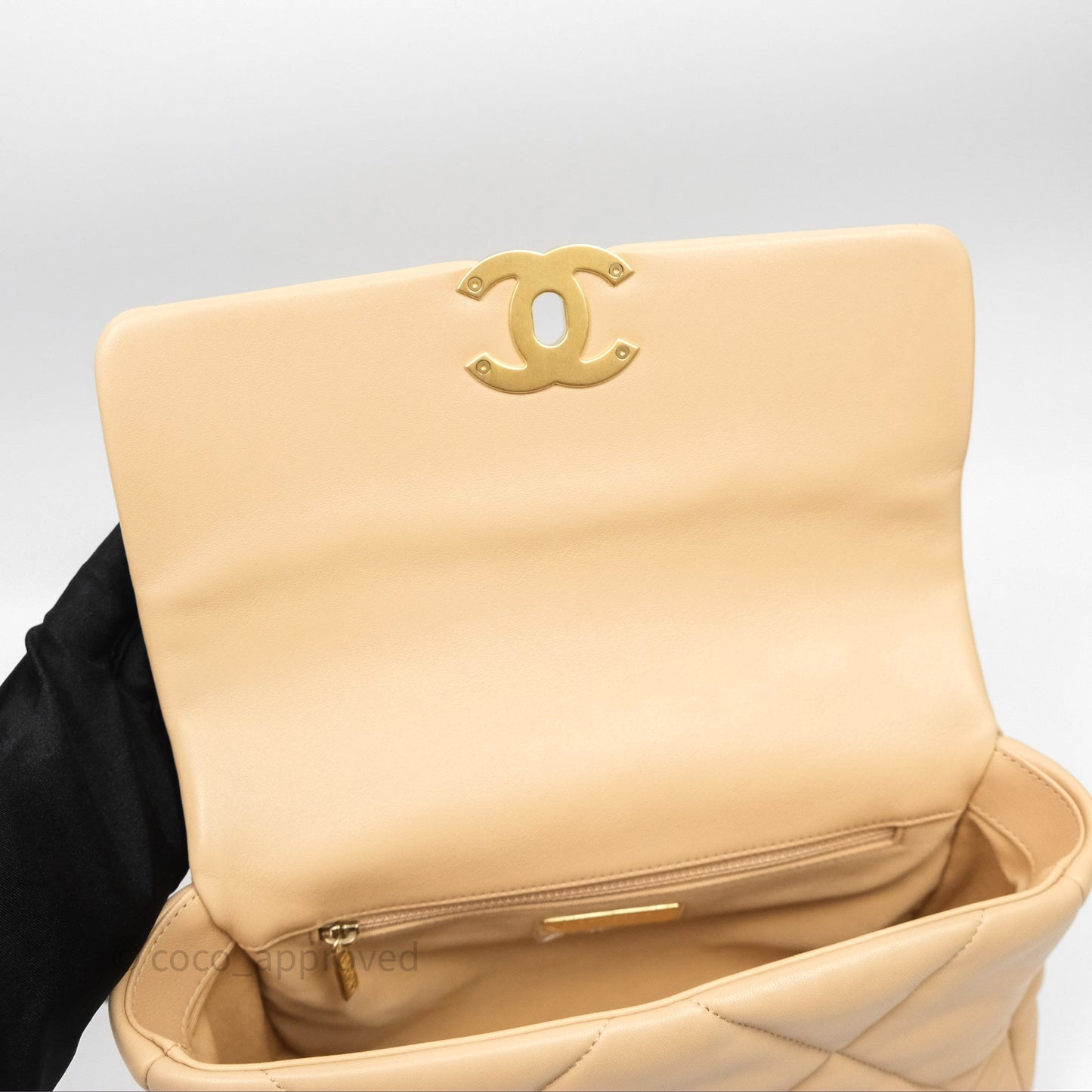 Chanel 19 Small Beige Mixed Hardware