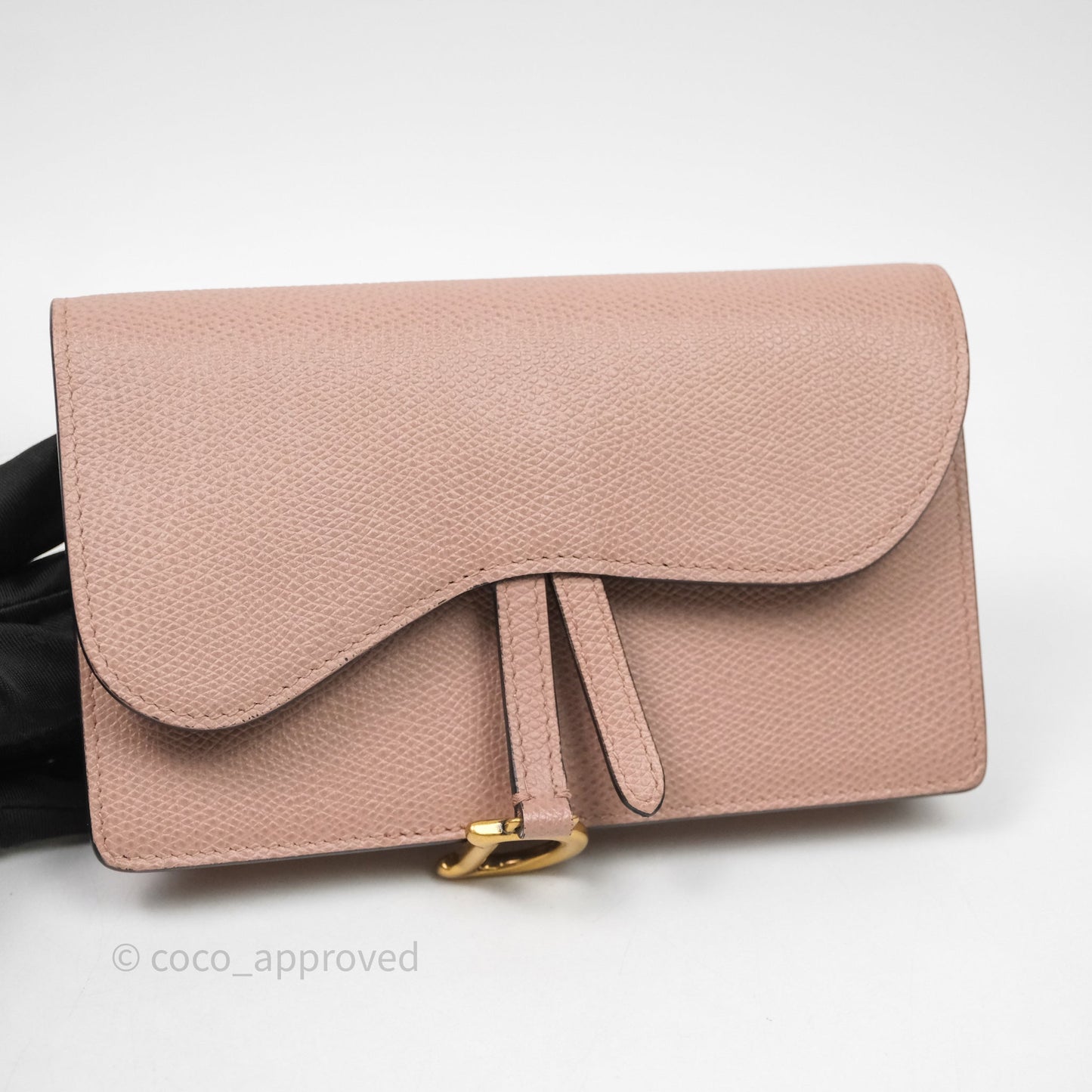 Christian Dior Saddle Belt Pouch Dusty Pink Matte Calfskin Gold Hardware