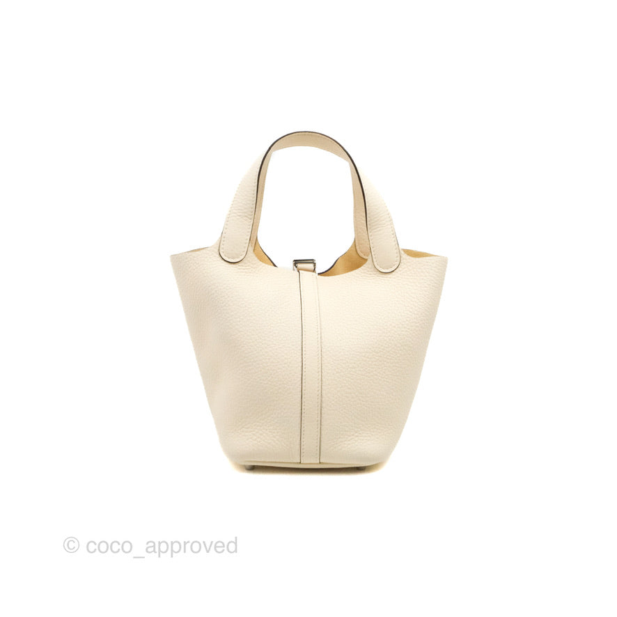 Hermès Picotin Lock 18 Nata Clemence Palladium Hardware