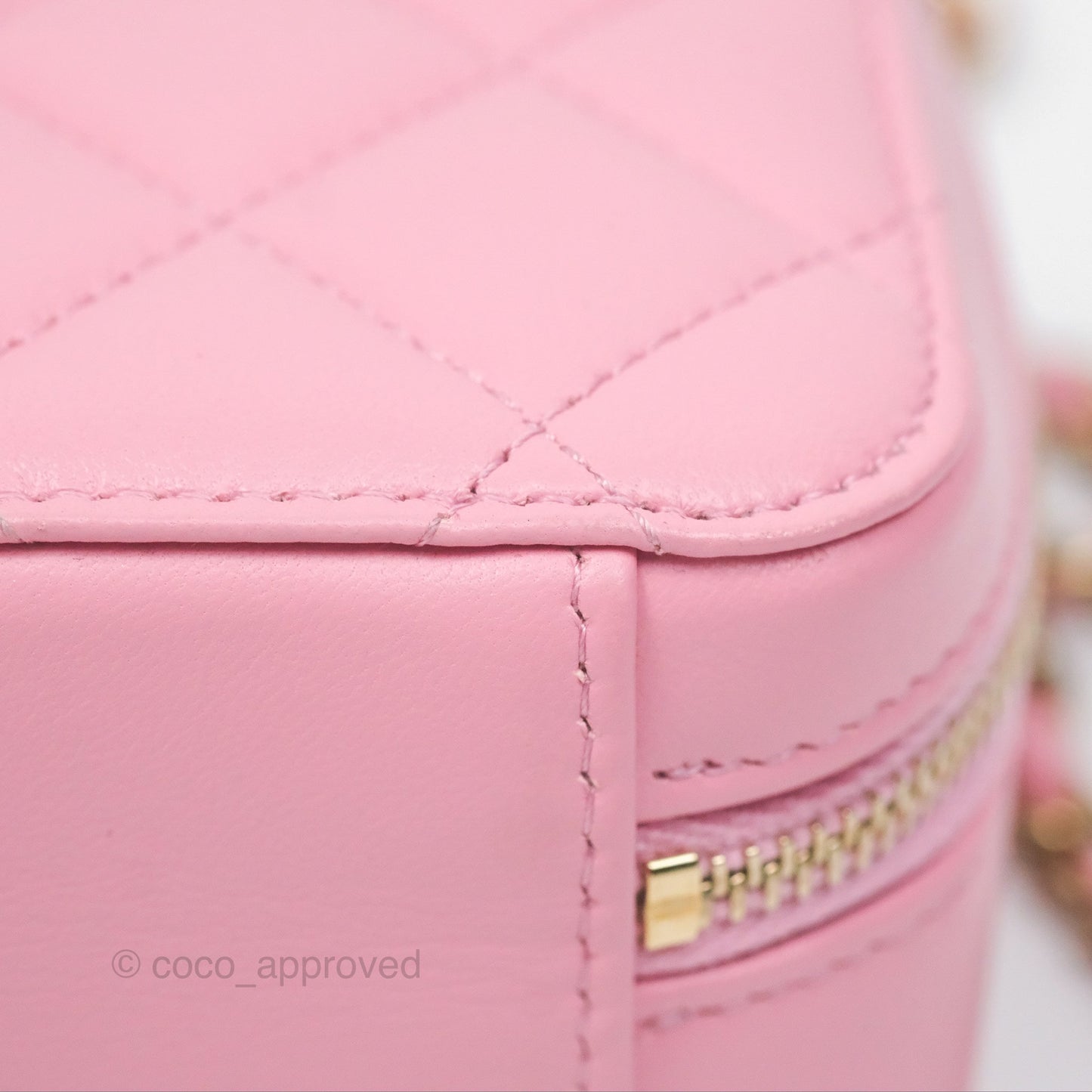 Chanel Camera Case Quilted Pink Lambskin Gold Hardware