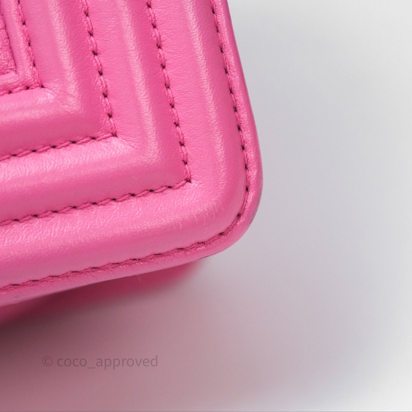 Chanel Small Boy Pink Calfskin Aged Gold Hardware