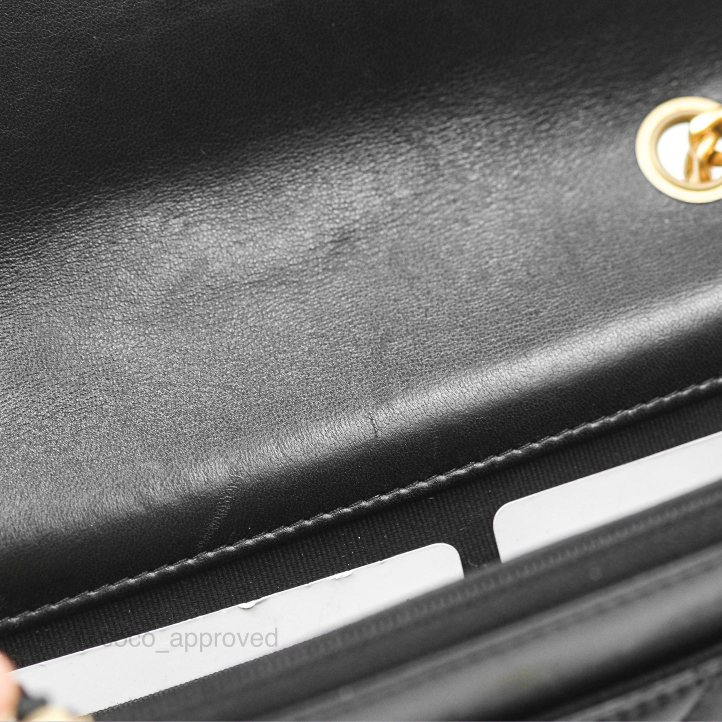 Chanel All Slide Wallet on Chain WOC Adjustable Chain Quilted Black Lambskin 22K