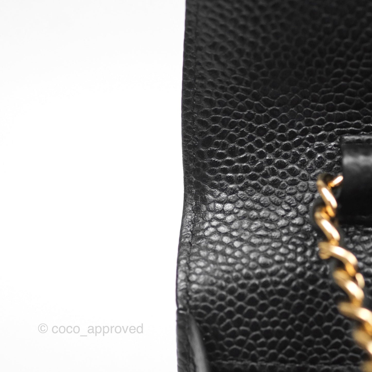Chanel Classic Wallet On Chain WOC Quilted Black Caviar Gold Hardware