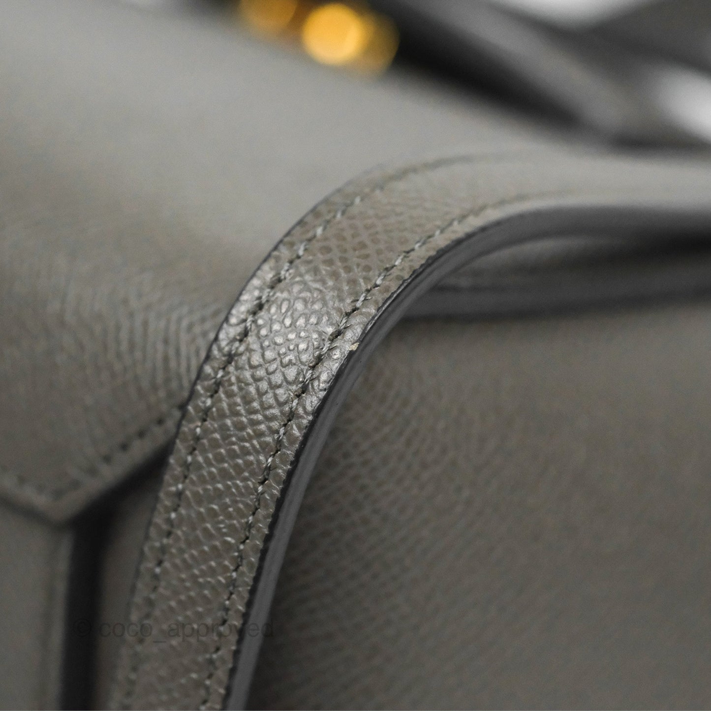 Celine Micro Belt Bag Grey Grained Calfskin Gold Hardware