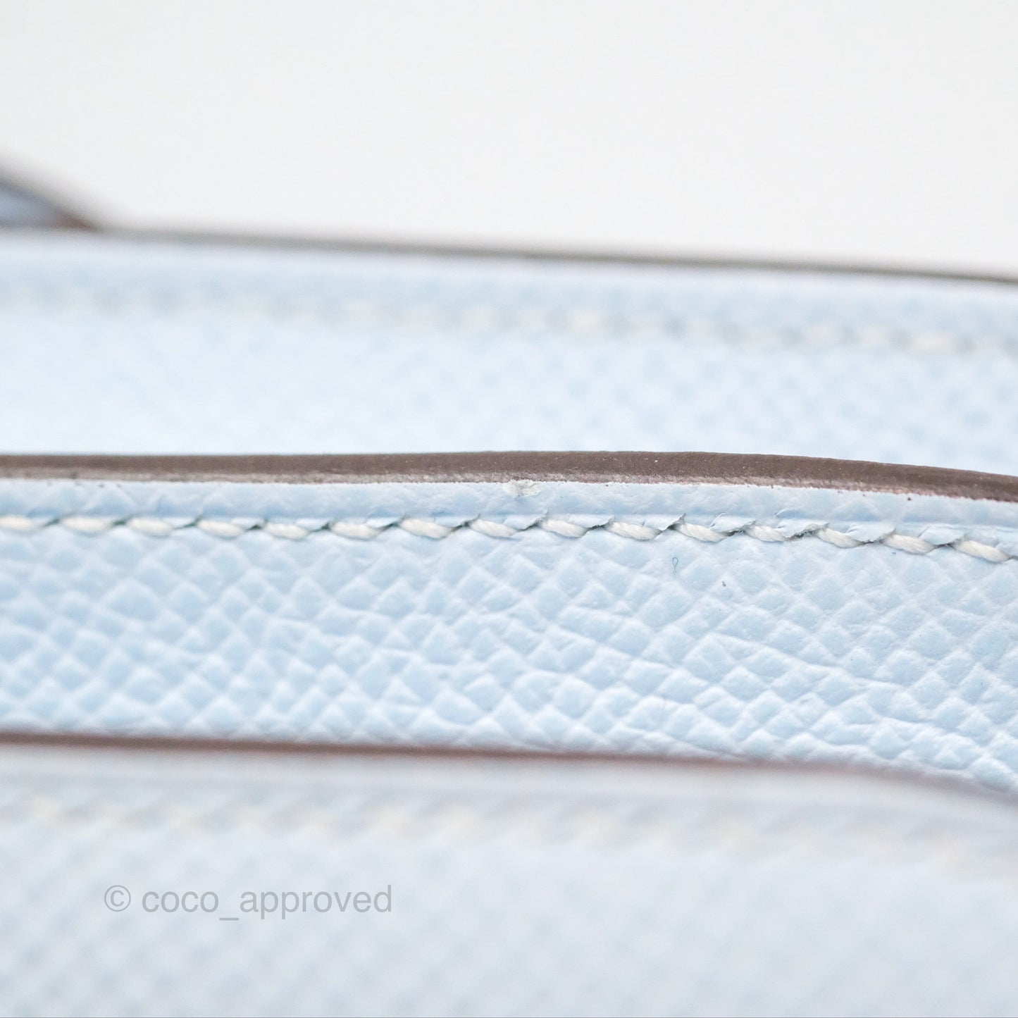 Hermès Constance Mini 18cm Blue Brume Epsom Palladium Hardware