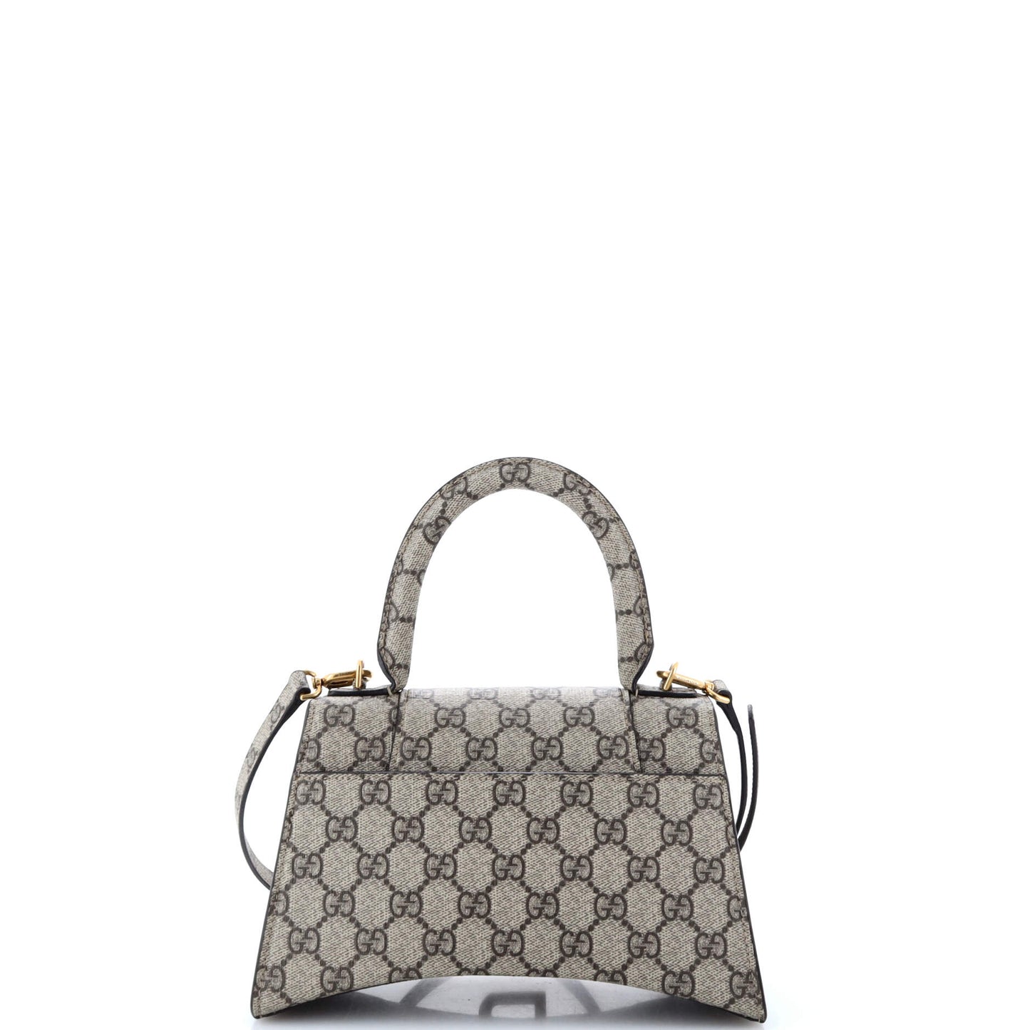 x Luxury Balenciaga The Hacker Project Hourglass Top Handle Bag GG Coated Canvas Small