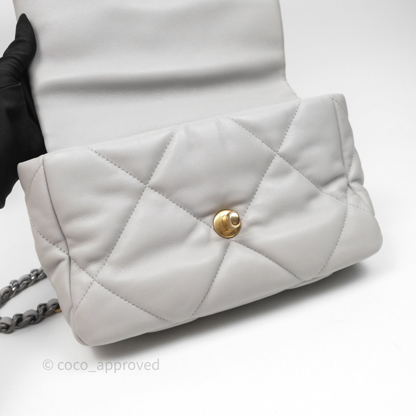 Chanel 19 Small Light Grey Mixed Hardware