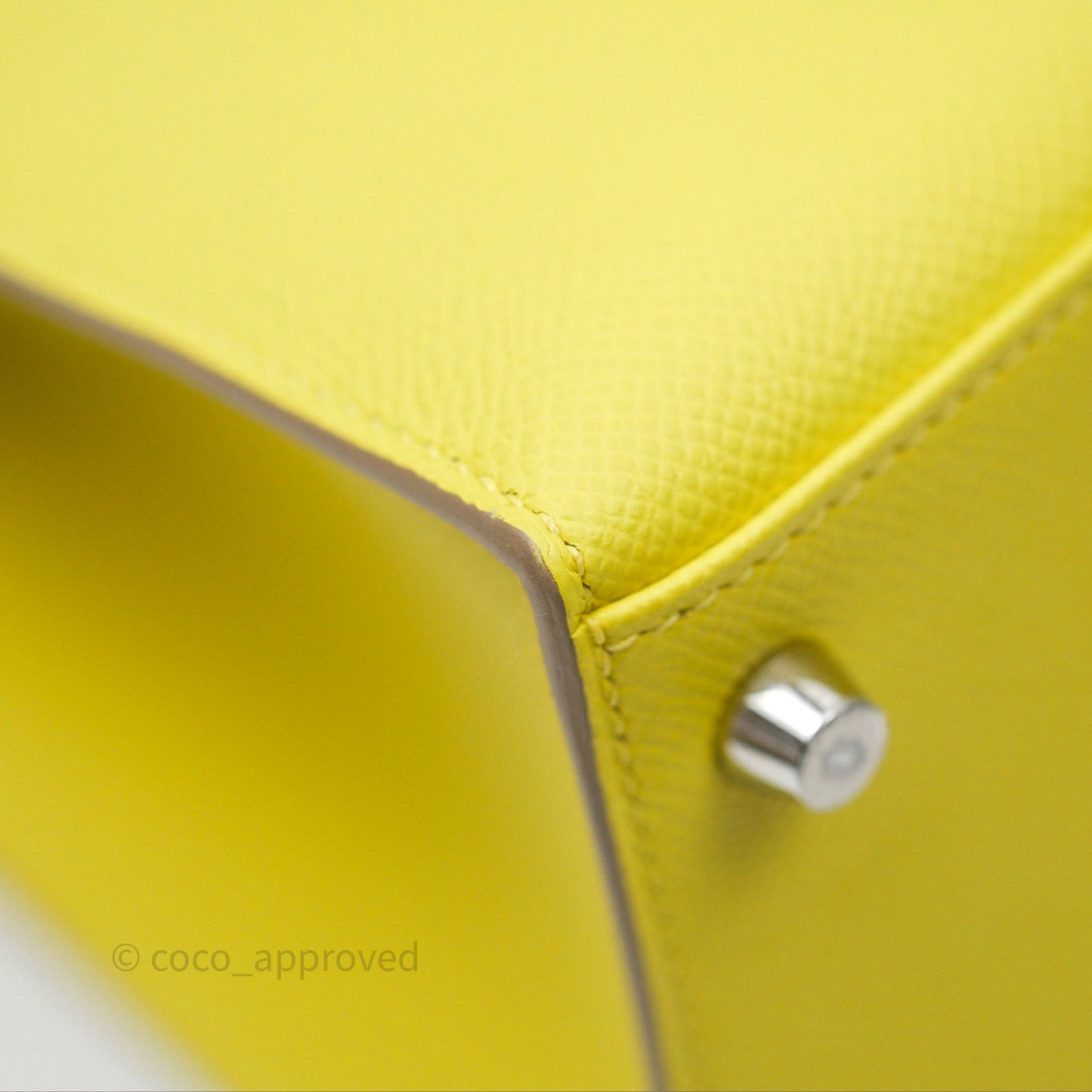 Hermès Kelly 28 Lime 9R Epsom Palladium Hardware