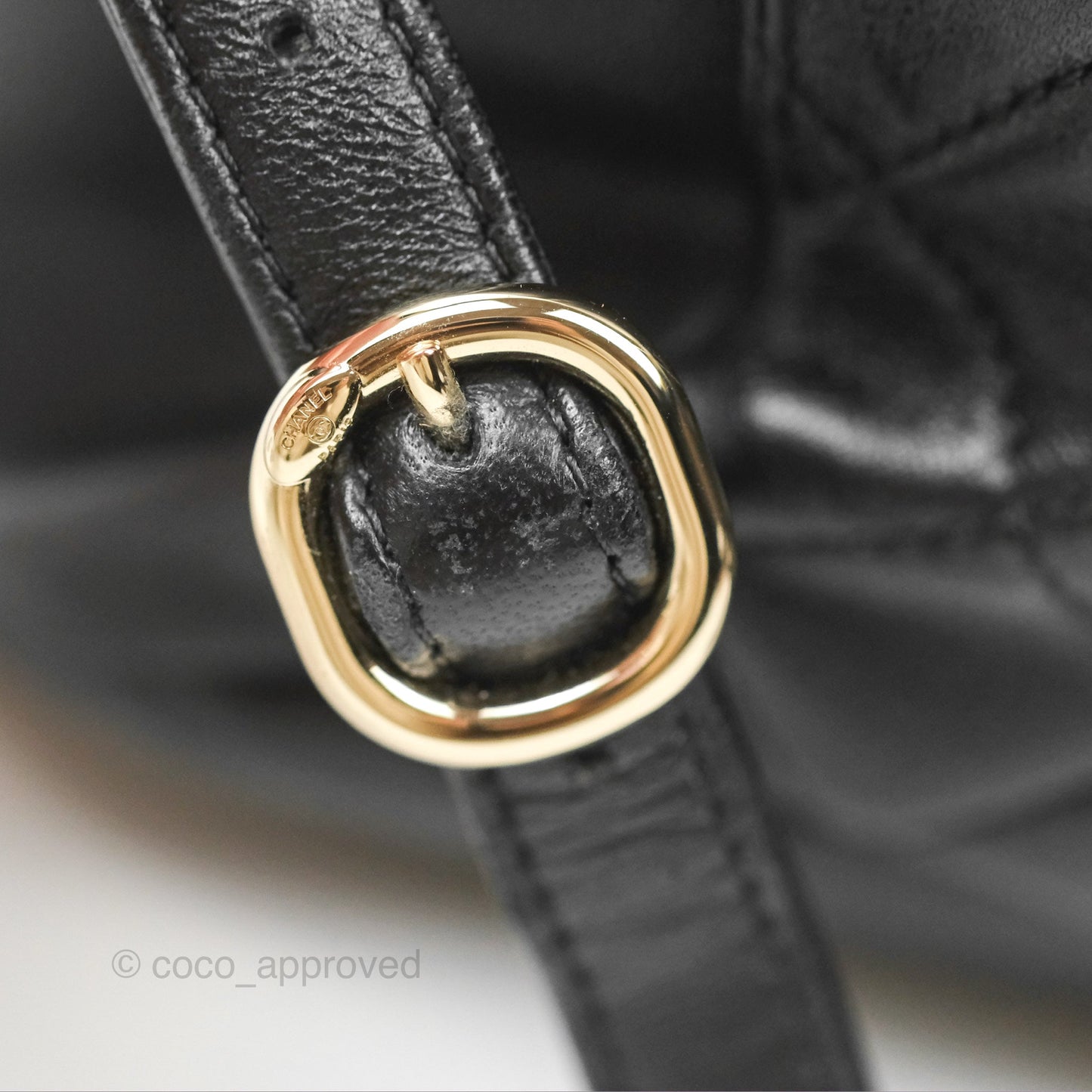 Chanel Quilted Small Duma Drawstring Backpack Black Calfskin Gold Hardware