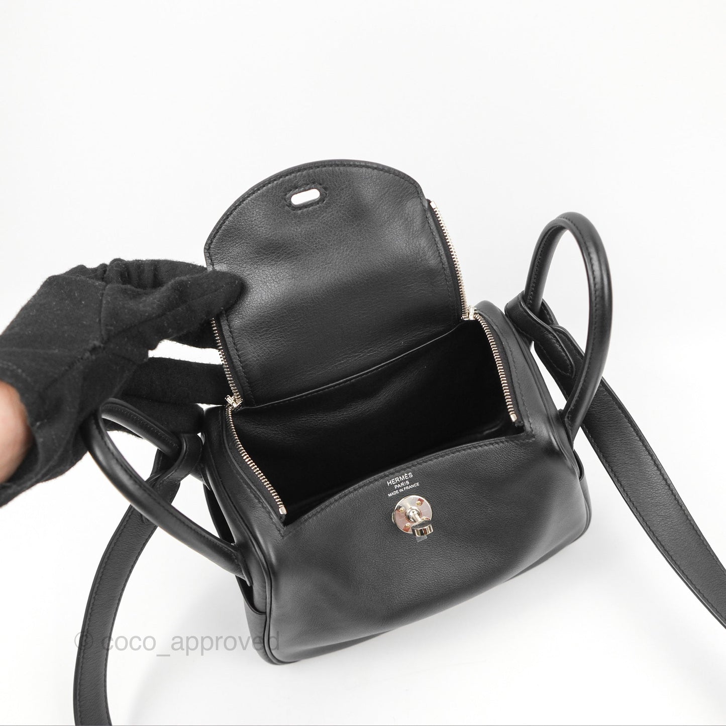 Hermès Mini Lindy 20 Back Swift Palladium Hardware