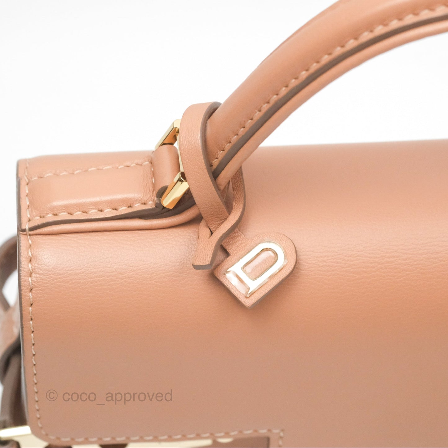 Delvaux Tempête Mini Beige Supple Calfskin Gold Hardware
