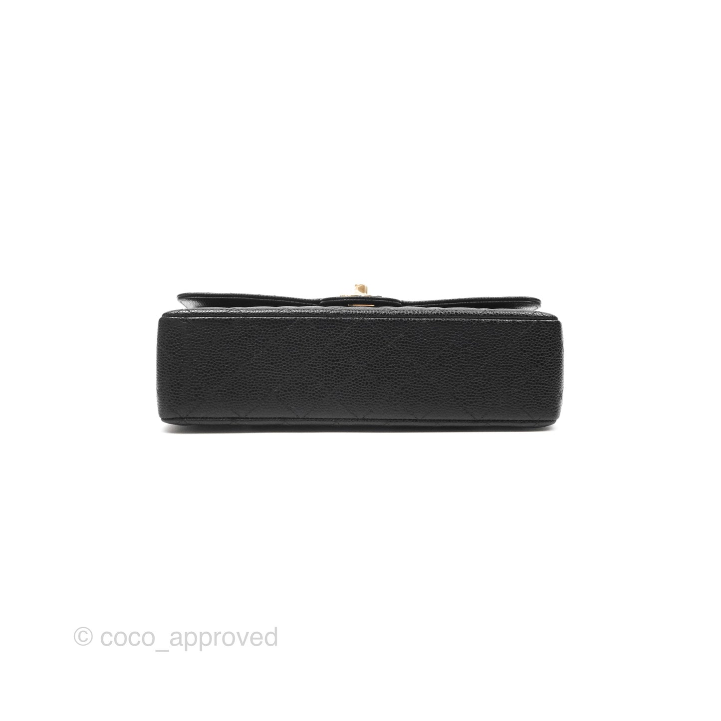 Chanel Classic M/L Medium Flap Quilted Black Caviar Gold Hardware