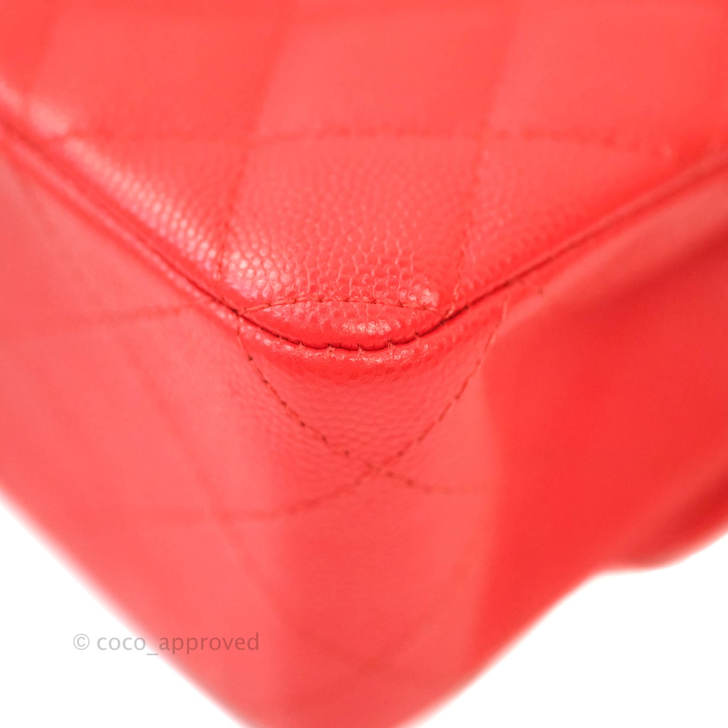 Chanel Classic M/L Medium Double Flap Red Caviar Gold Hardware
