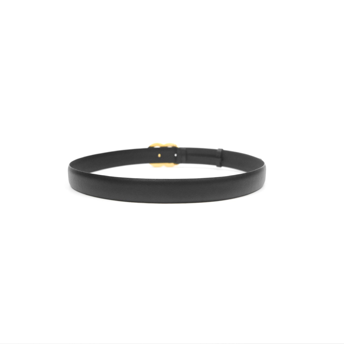 Chanel CC Belt Black Gold Hardware Size 75 24C