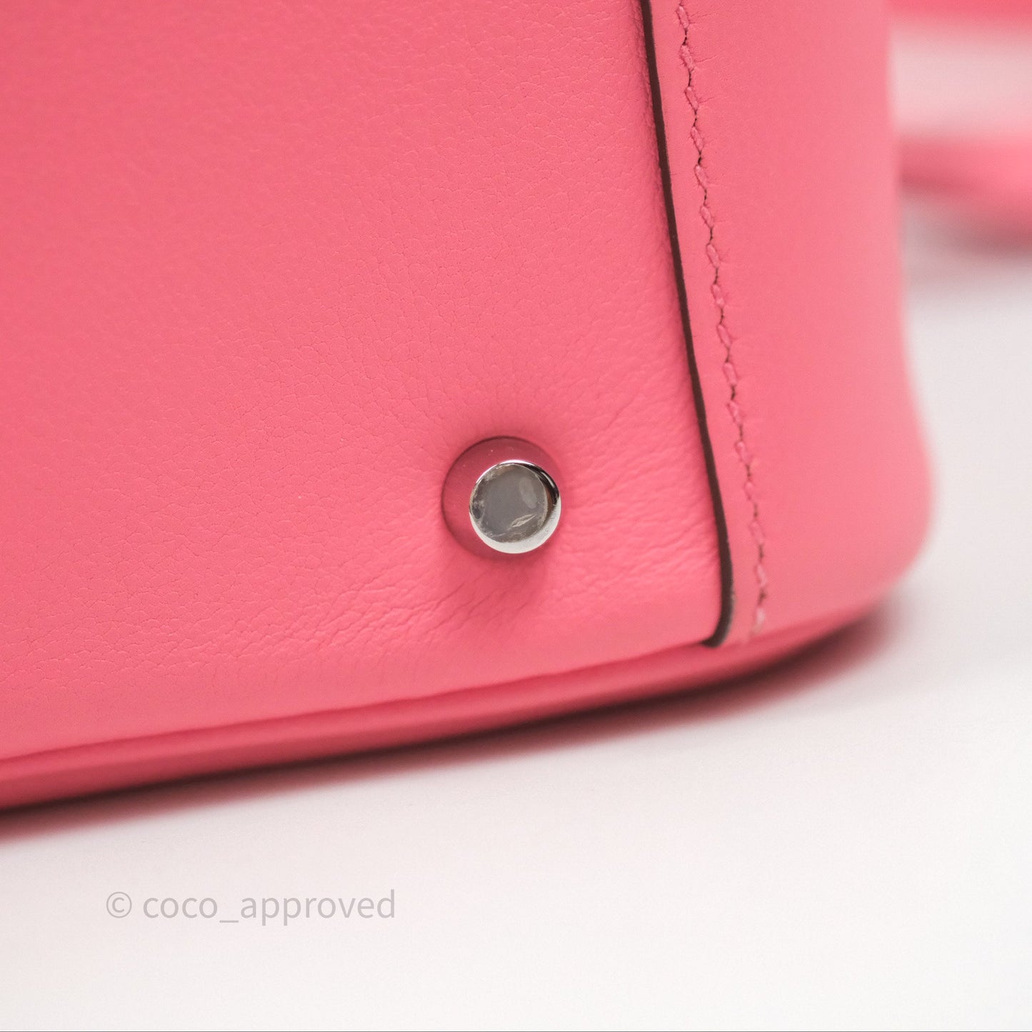 Hermès Mini Lindy 20 Rose Ete K4 Swift Palladium Hardware