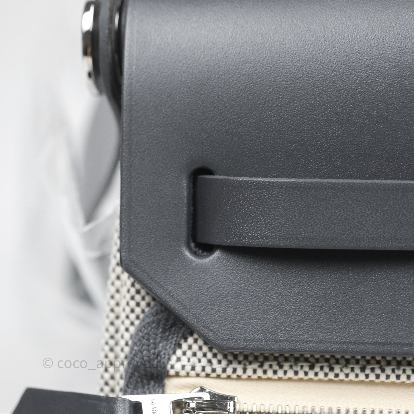 Hermès Herbag Zip 20 Mini Ardoise 85 Canvas Palladium Hardware