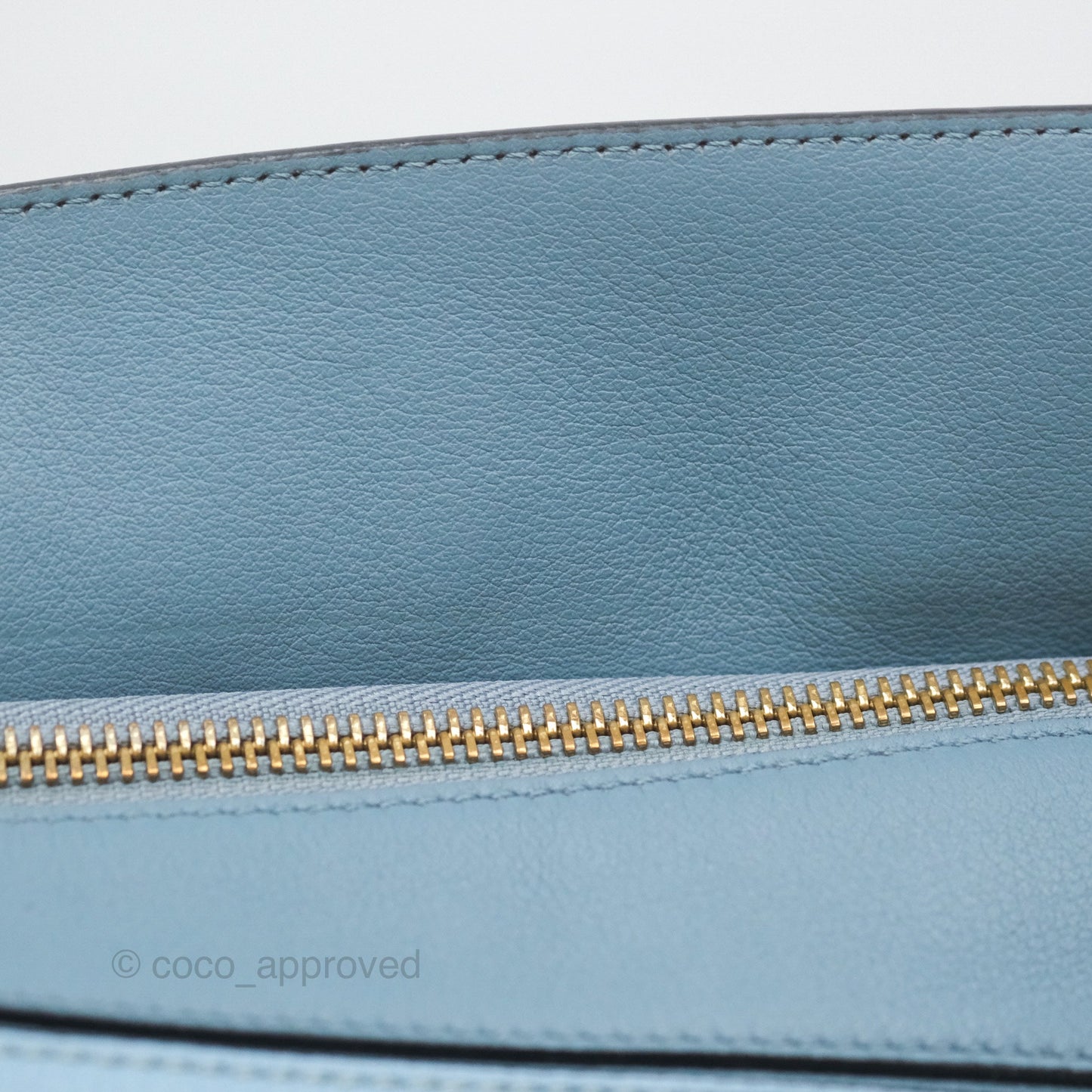 Loewe Small Puzzle Bag Blue Grained Calfskin Gold Hardware