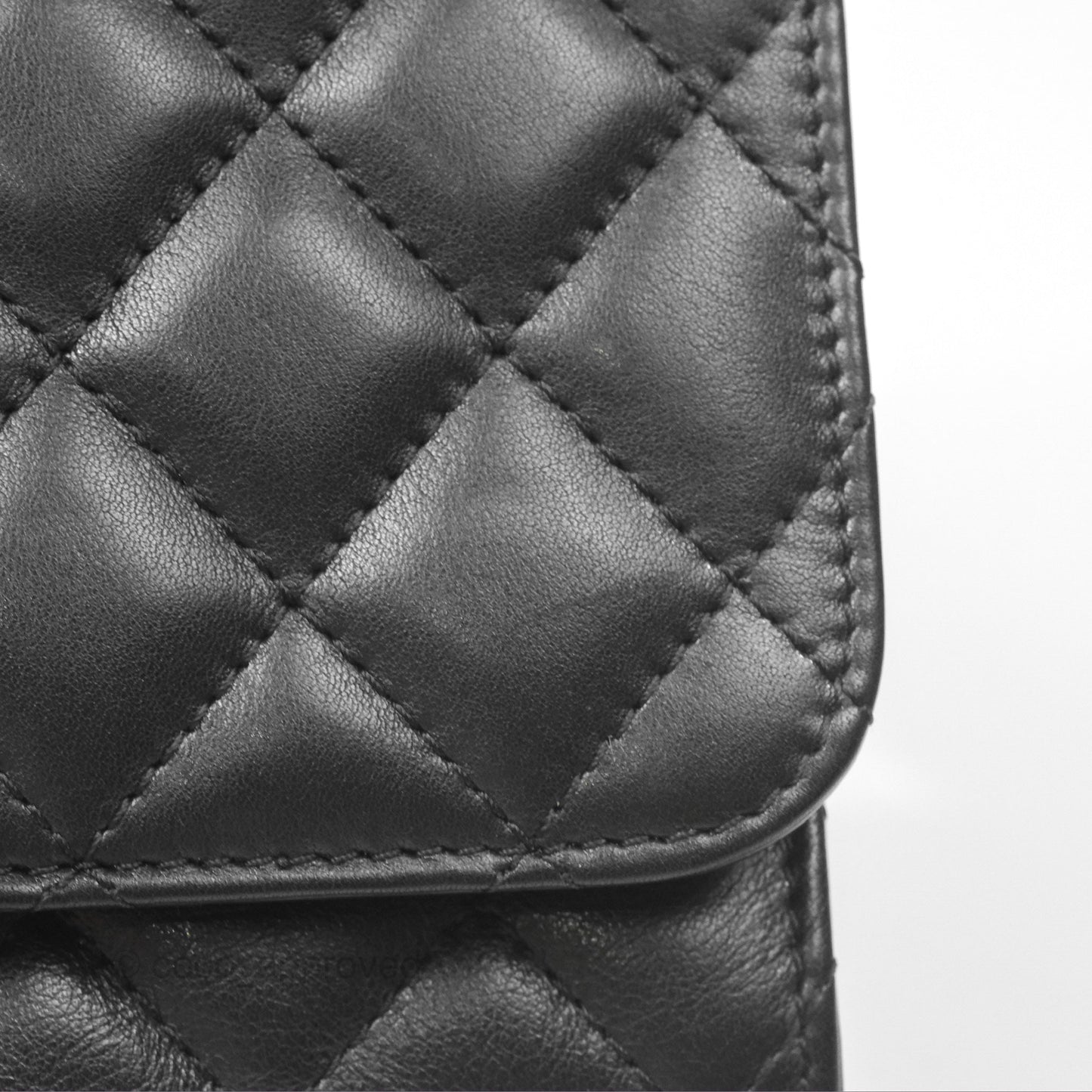 Chanel Triple Flap Bag Quilted Black Calfskin Aged Gold Hardware