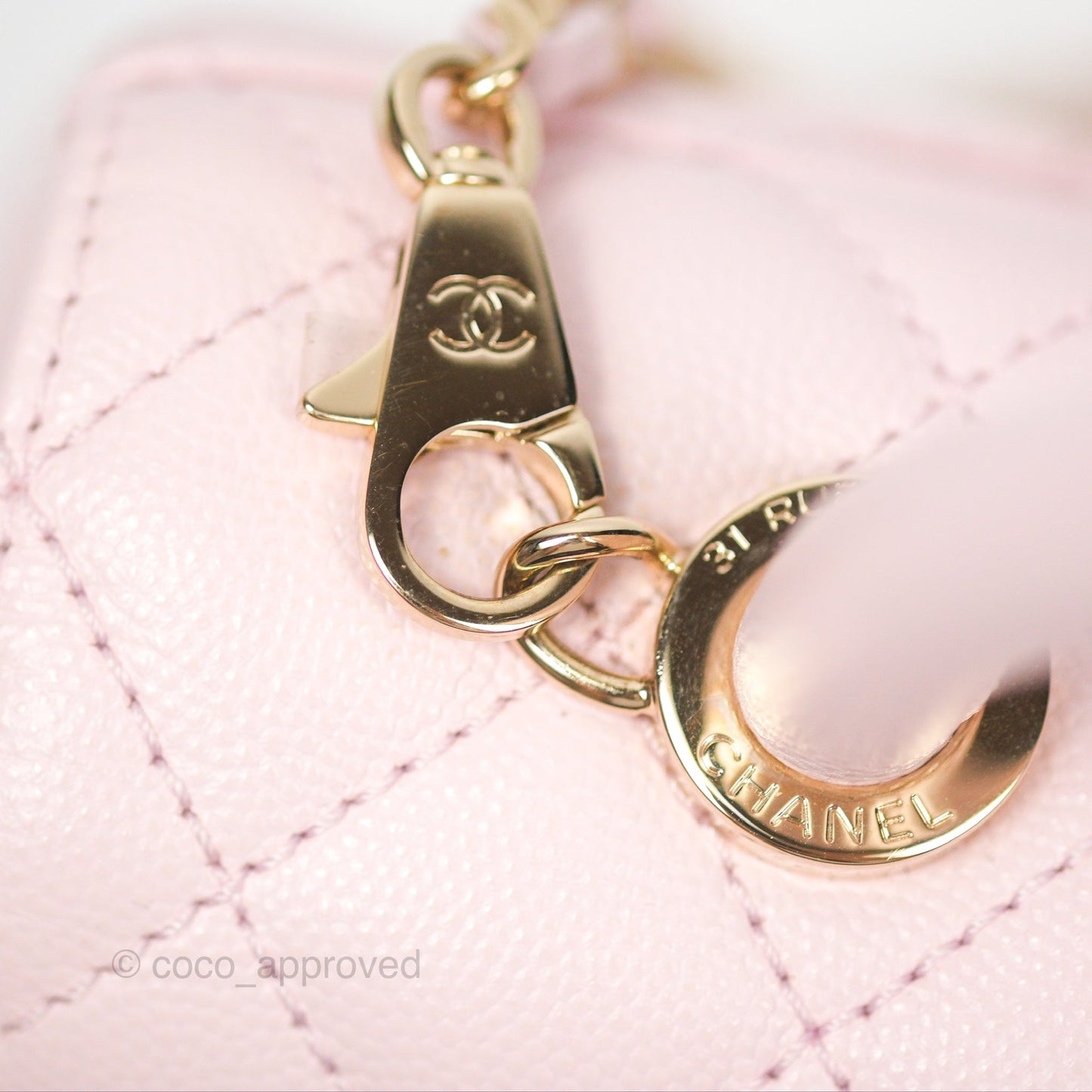 Chanel Small Coco Handle Light Pink Caviar Gold Hardware
