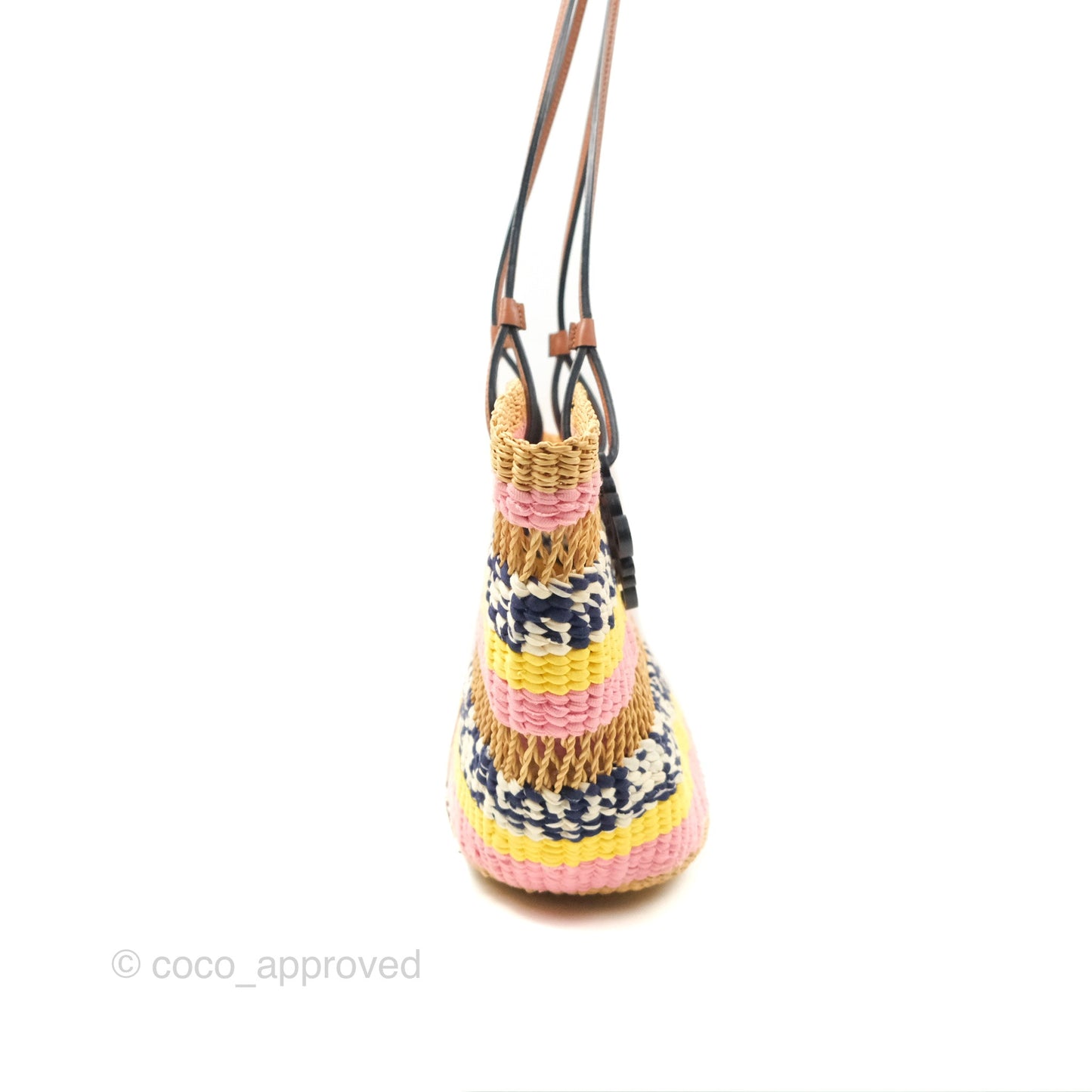 Loewe x Paula’s Ibiza Striped Raffia Basket Bag