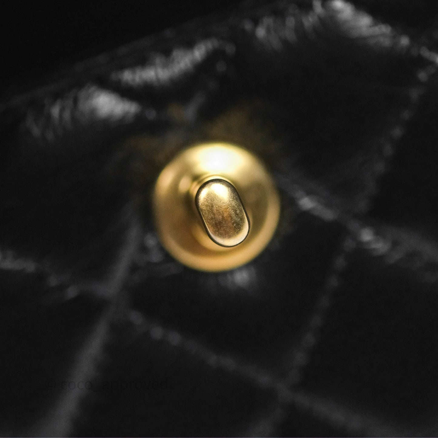 Chanel Mini Nano Kelly Bag Black Shiny Calfskin Aged Gold Hardware