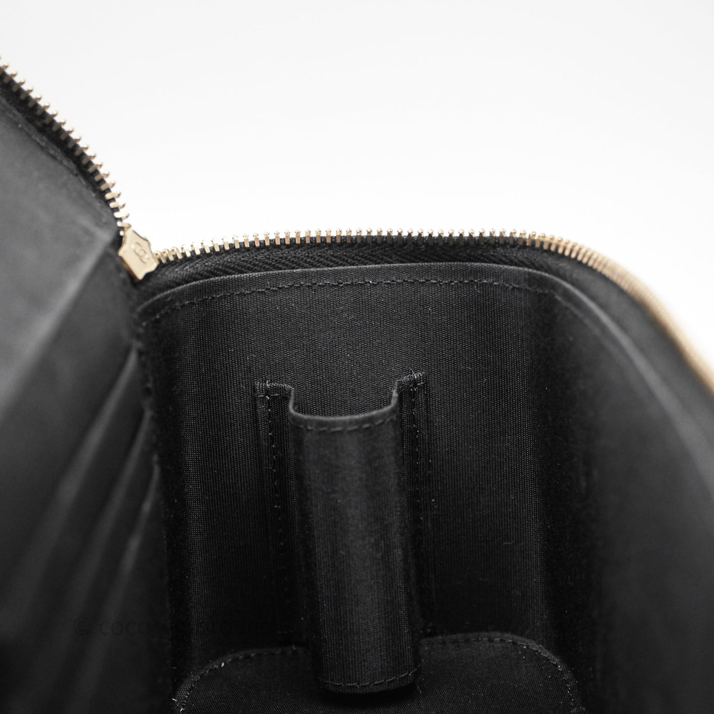 Chanel Top Handle Vanity Rectangular Black Lambskin Aged Gold Hardware