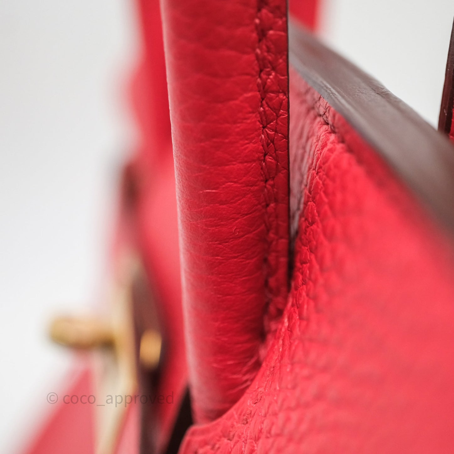 Hermes Birkin 30 Rouge Togo Gold Hardware