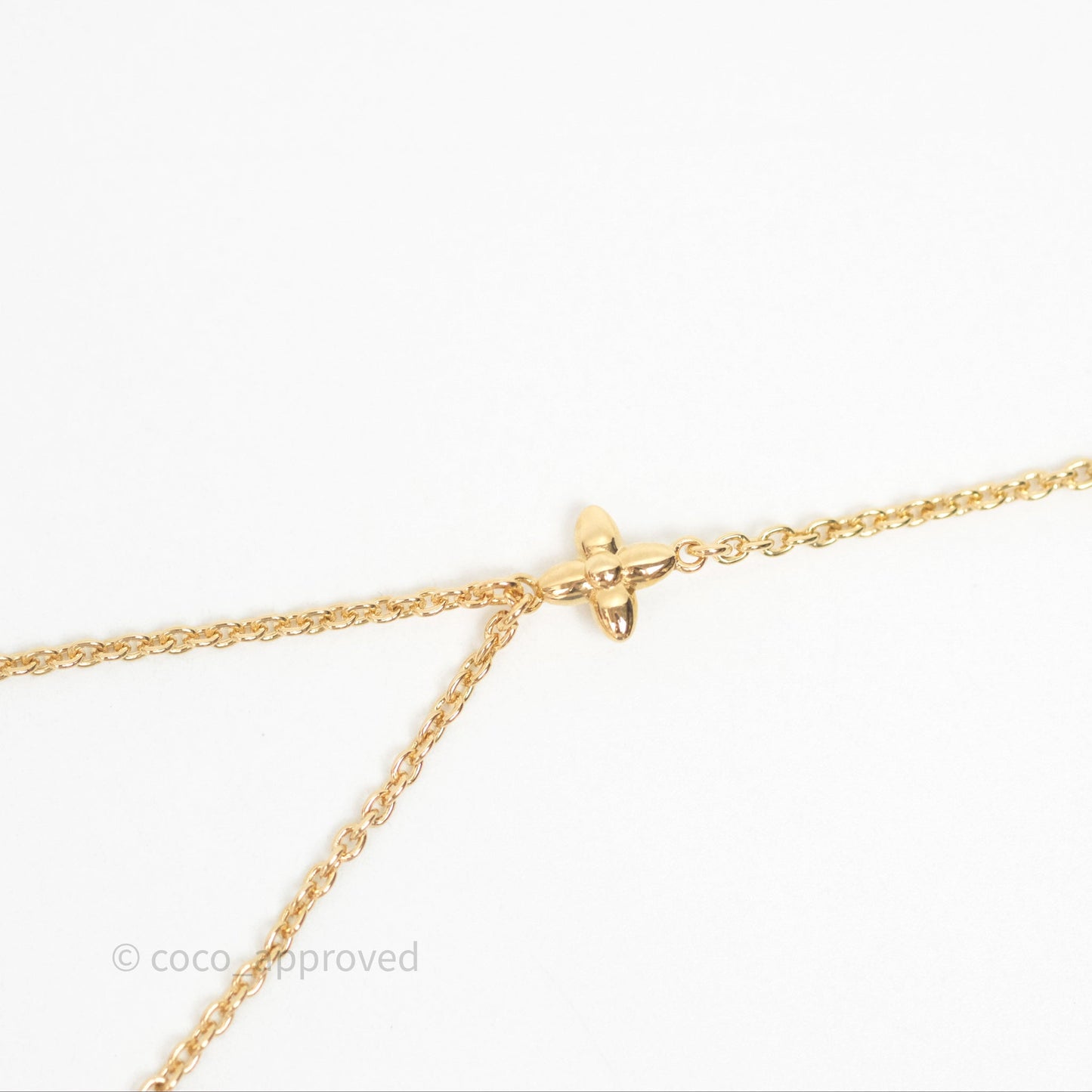Louis Vuitton Floragram Necklace Pearls Gold Tone