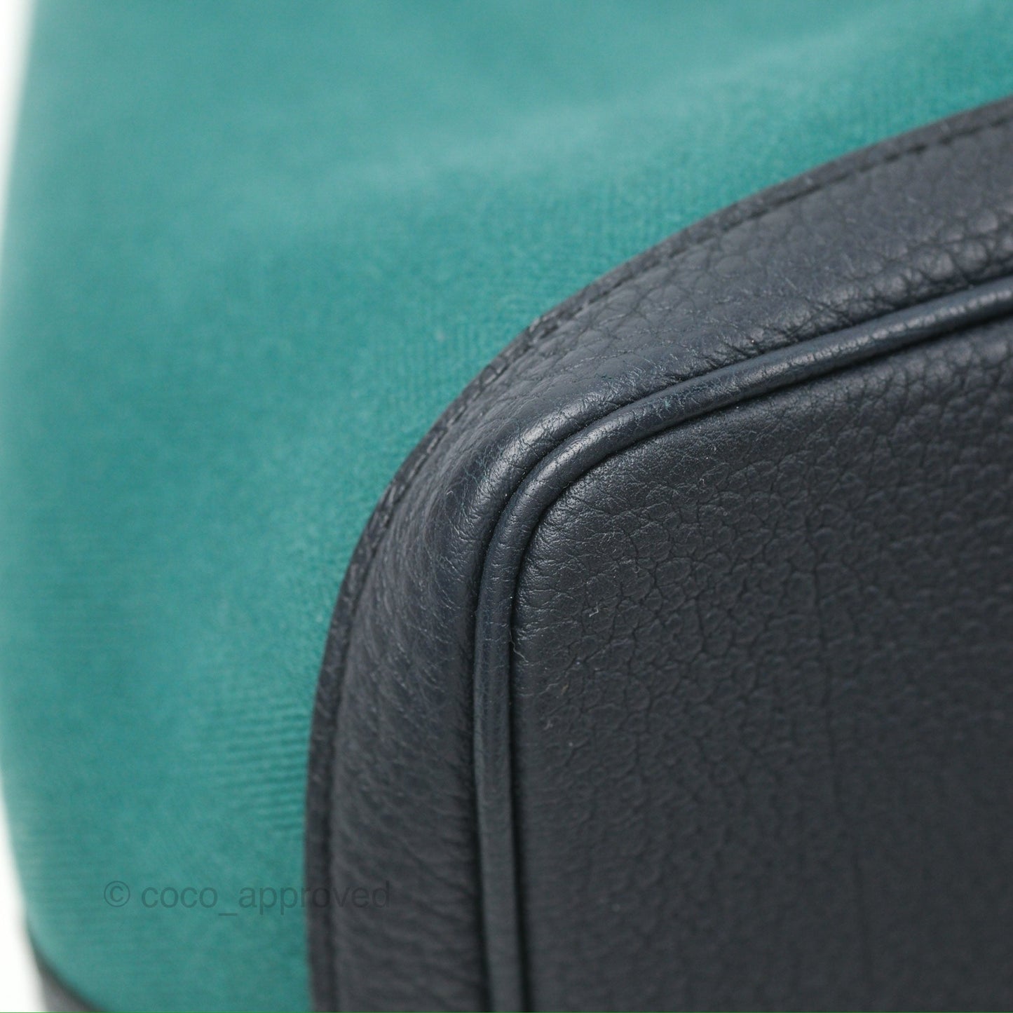 Hermès Garden Party 36 Malachite/ Blue Indigo Canvas