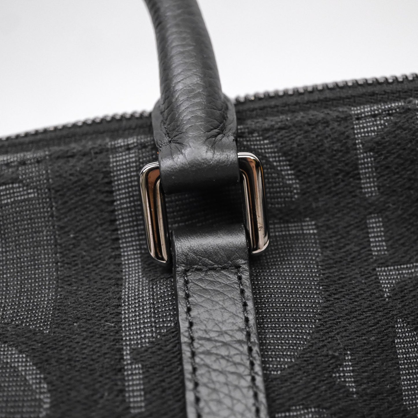 Christian Dior Oblique Jacquard Weekender Black Bag