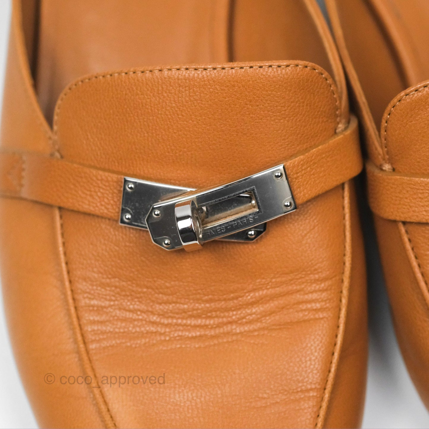 Hermès Oz Mules Calfskin Naturel Palladium Hardware