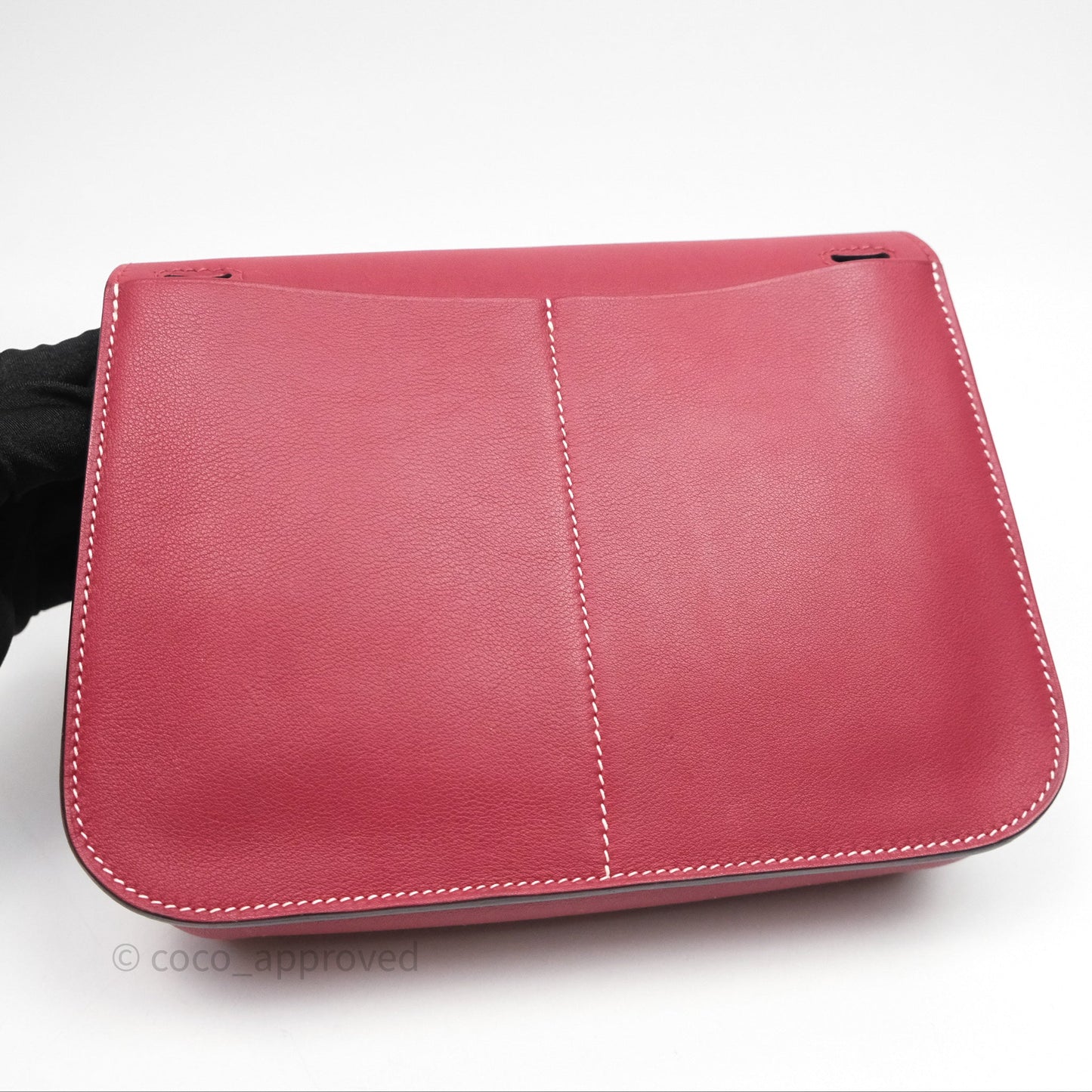 Hermès Halzan 22 Mini Rouge Grenat K1 Swift Palladium Hardware