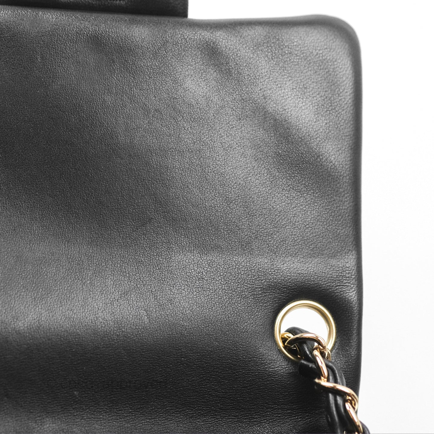 Chanel Mini Square Quilted Black Lambskin Gold Hardware