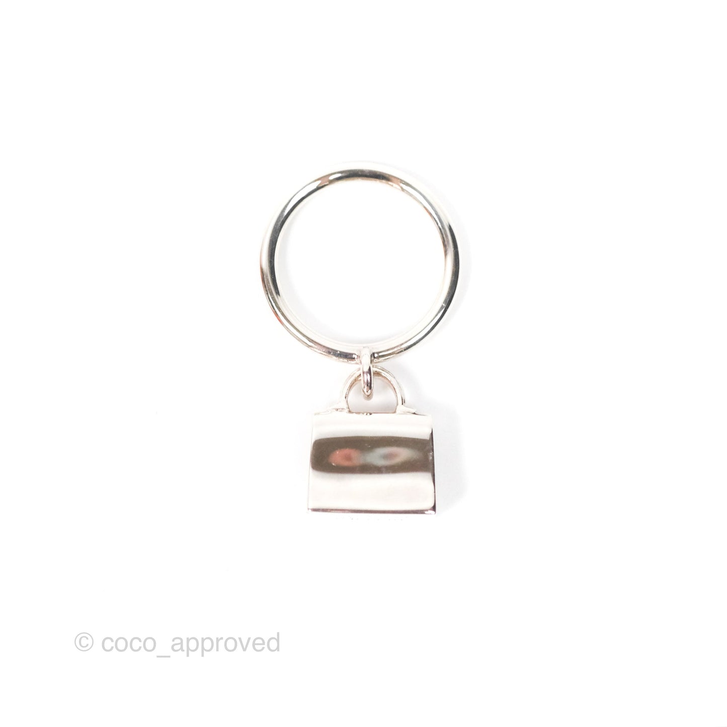 Hermès Amulettes Kelly Ring Sterling Silver Size 52