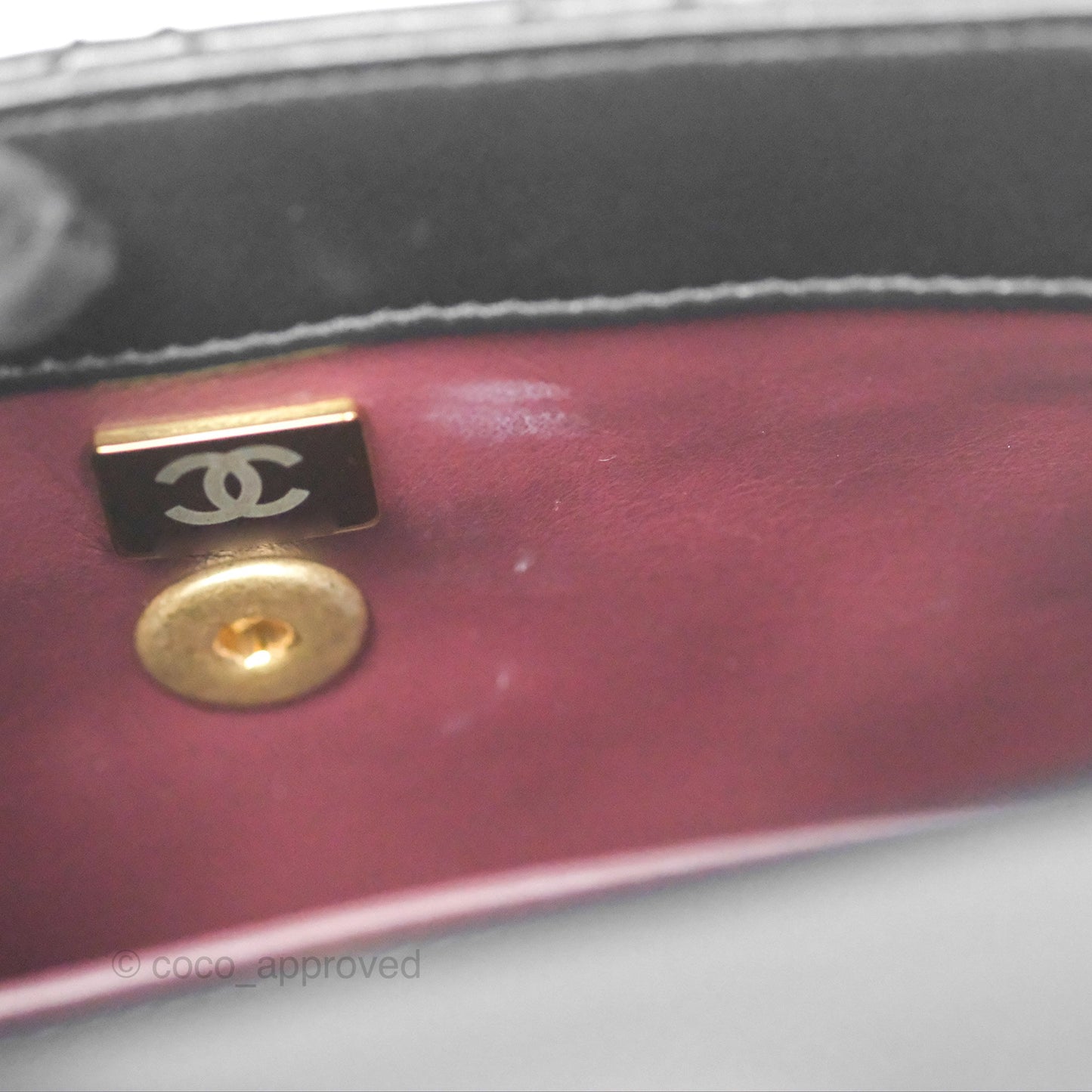 Chanel Small Coco Handle Quilted Black Calfskin Aged Gold Hardware