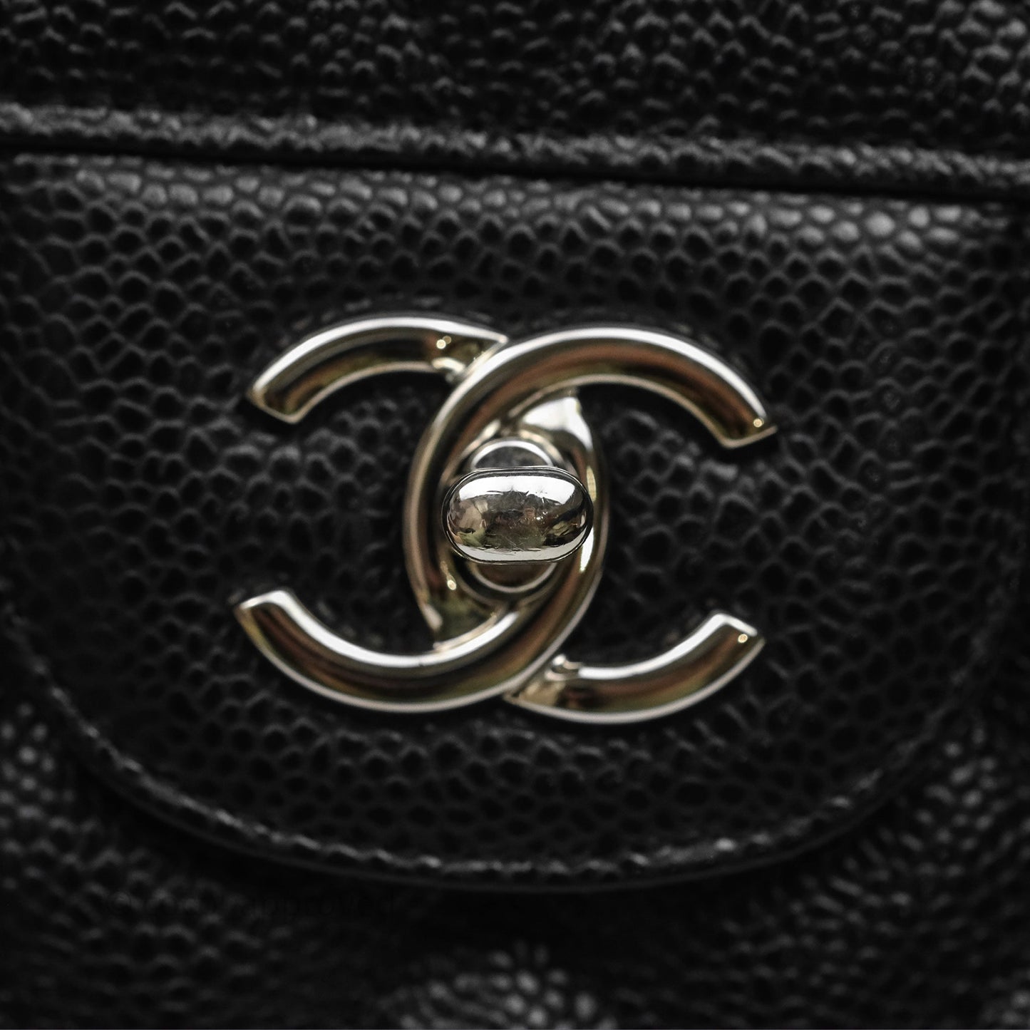 Chanel Jumbo Double Flap Black Caviar Silver Hardware⁣⁣