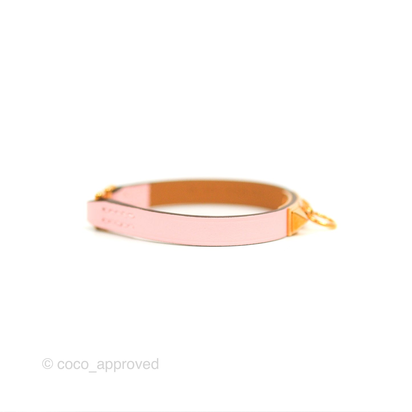 Hermès Rivale Mini Bracelet Rose Sakura Swift Rose Gold Hardware