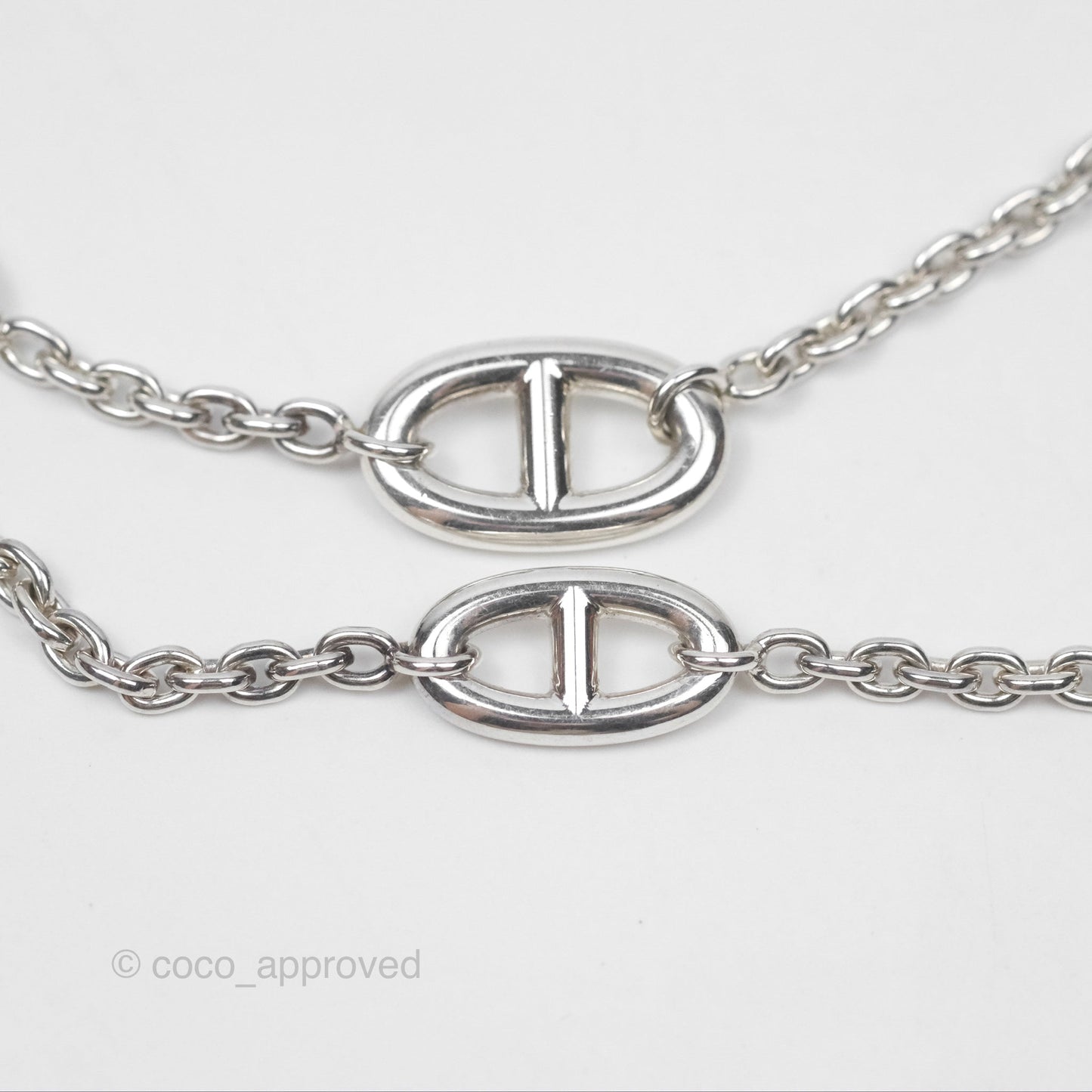Hermès Farandole Long Necklace 160 Palladium Hardware