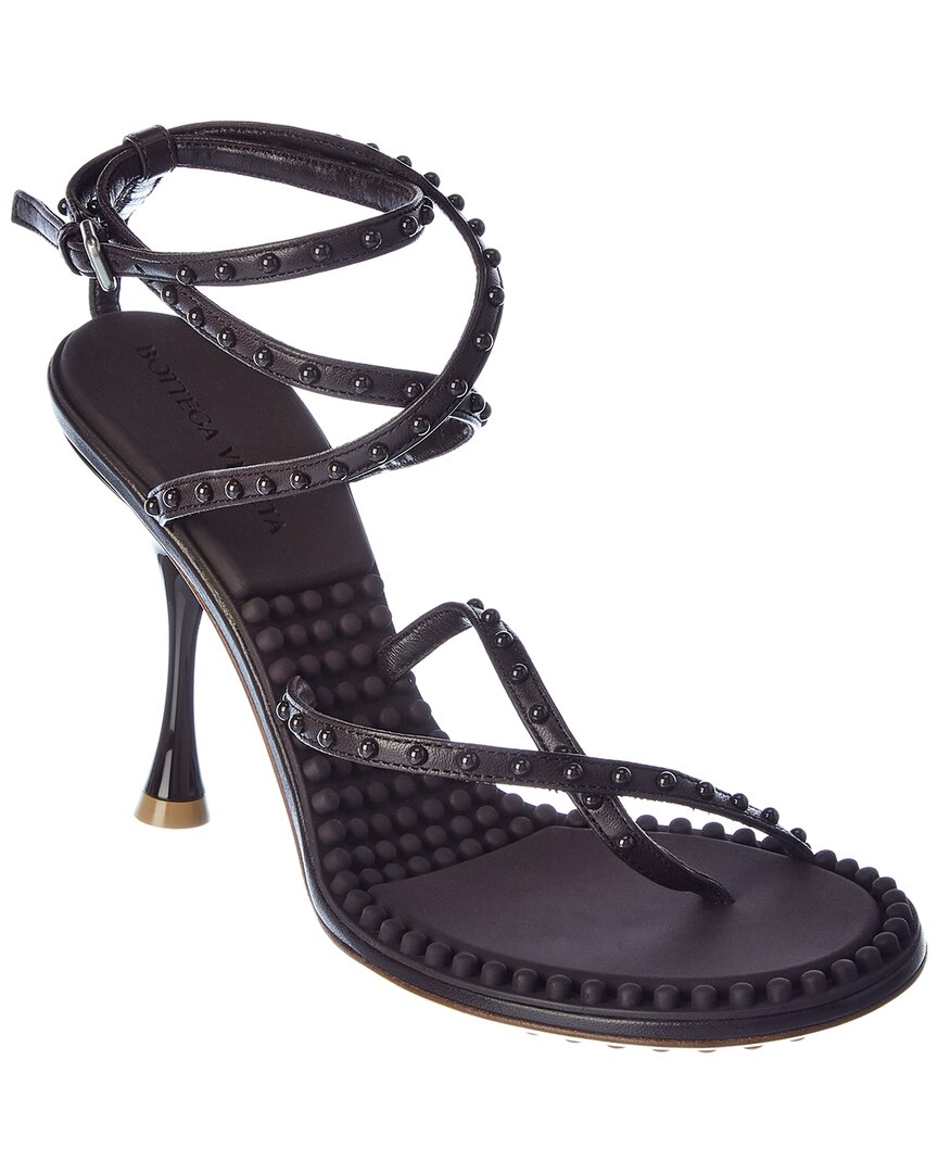 Luxury Bottega Veneta Studded Strappy Leather Sandal