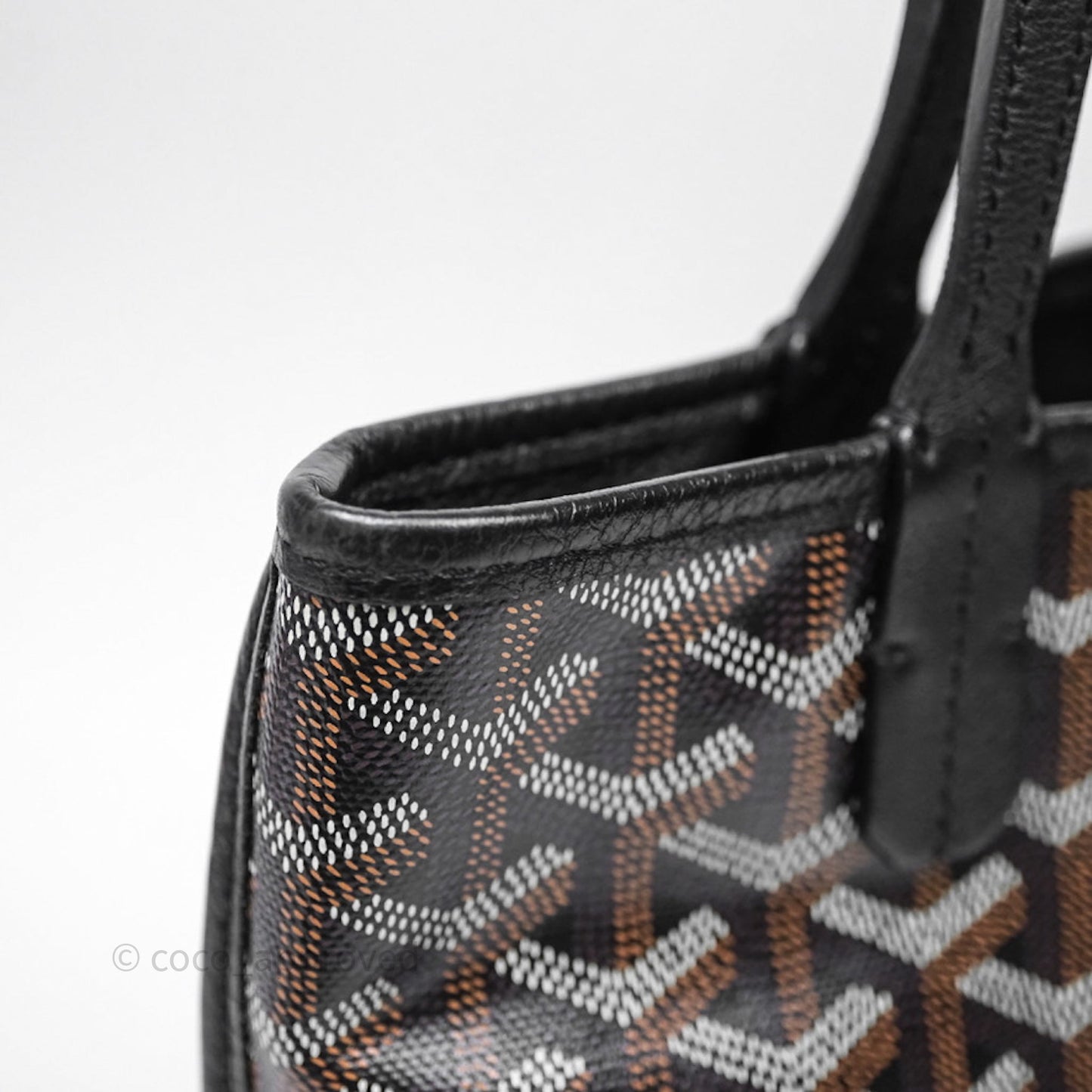 Goyard Anjou Mini Bag Goyardine Canvas Black