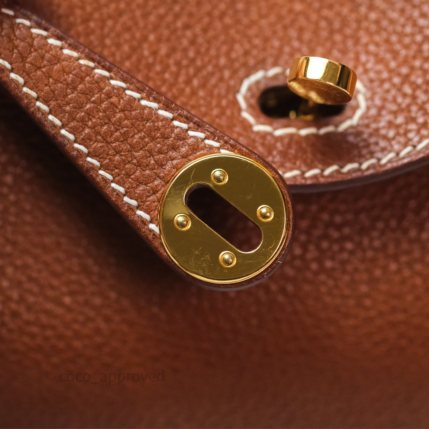 Hermès Mini Lindy 20 Fauve 34 Barenia Gold Hardware