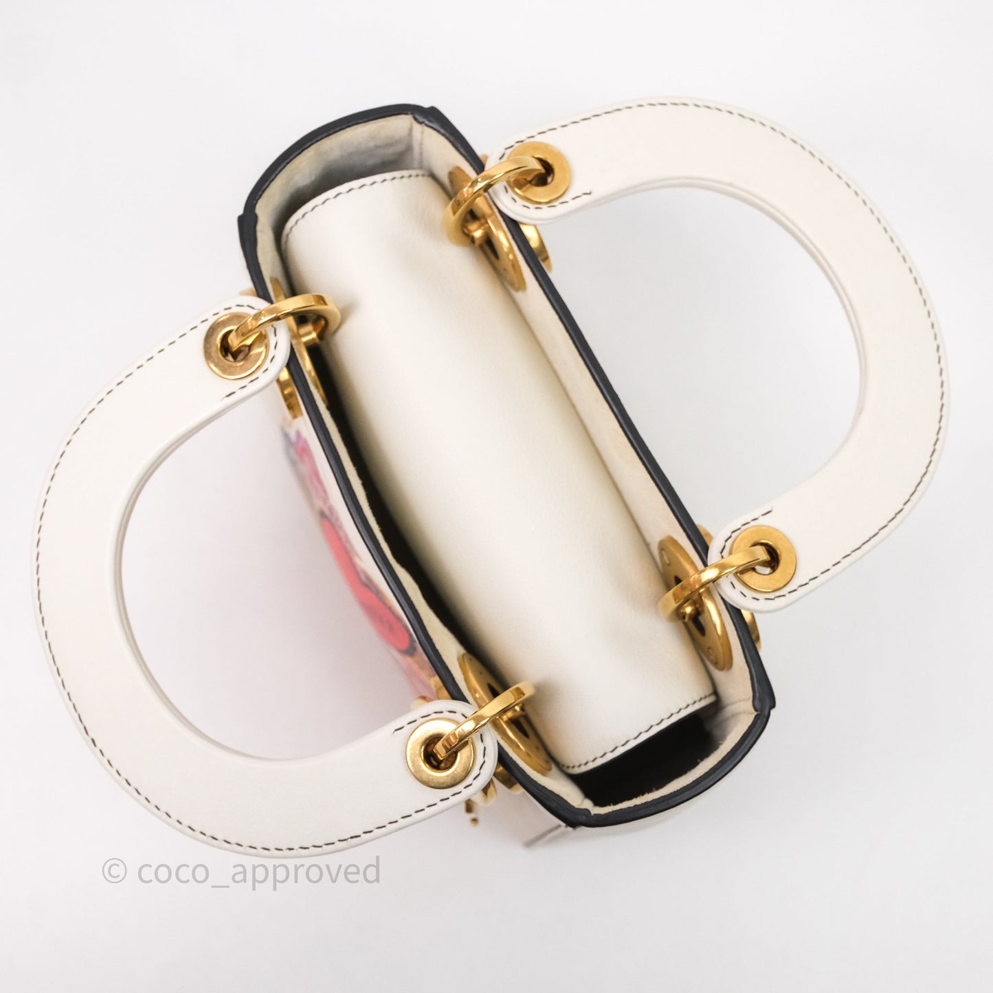 Christian Dior Mini Lady Dior Niki De Saint Phalle Calfskin White