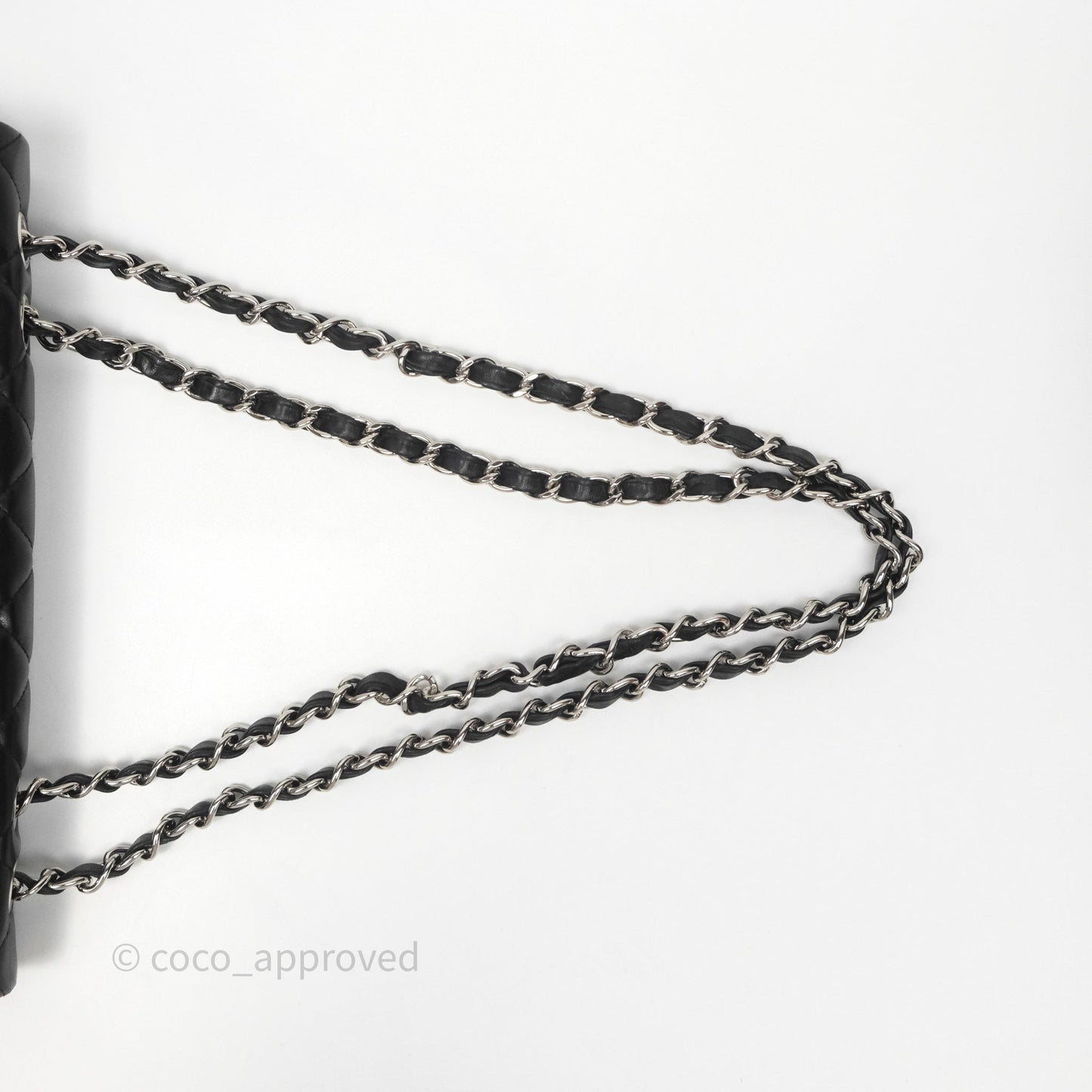 Chanel Jumbo Single Flap Black Lambskin Silver Hardware